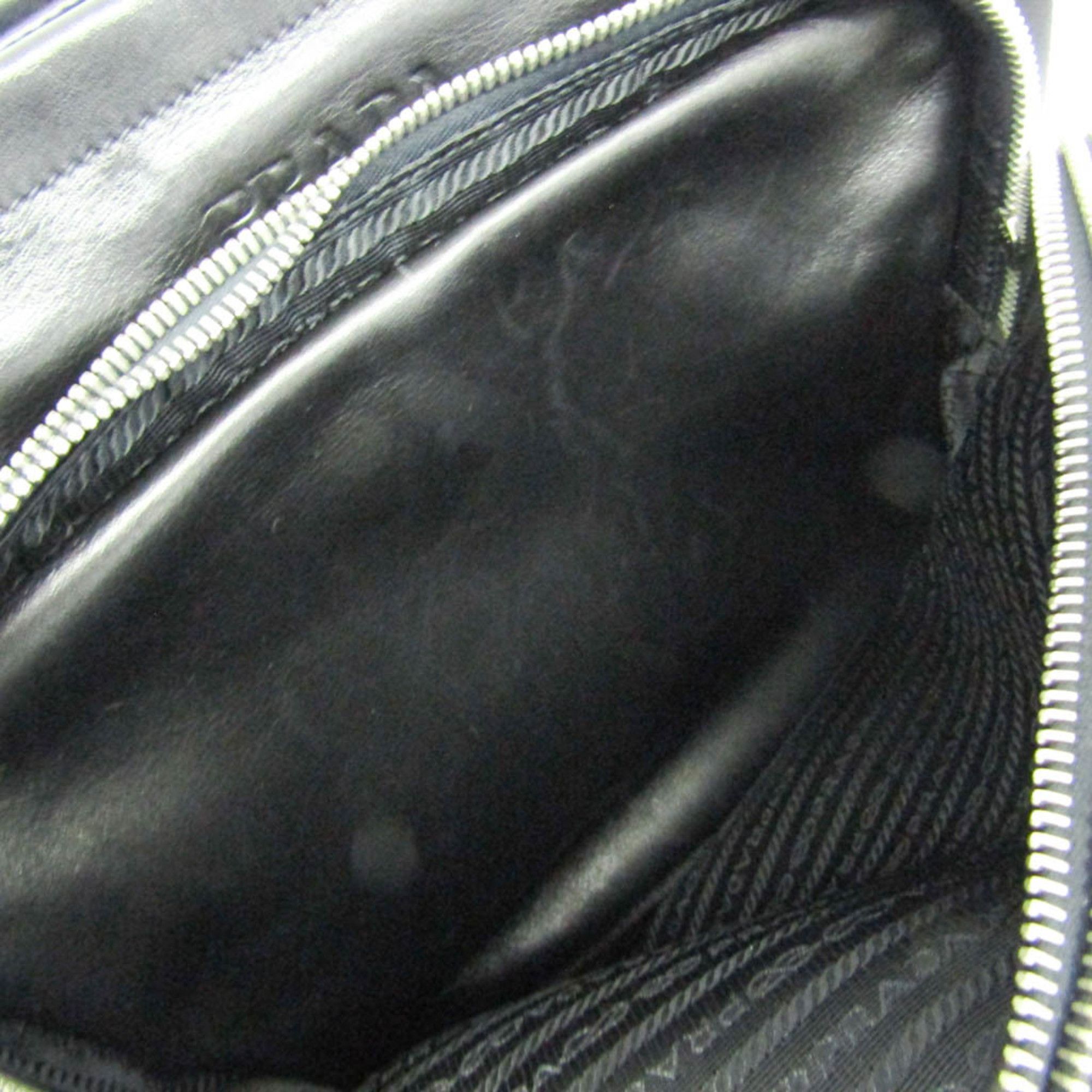 Prada Prada BANDOLIERA VA0785 Women's Leather Shoulder Bag Black Size ONE SIZE - 13 Thumbnail