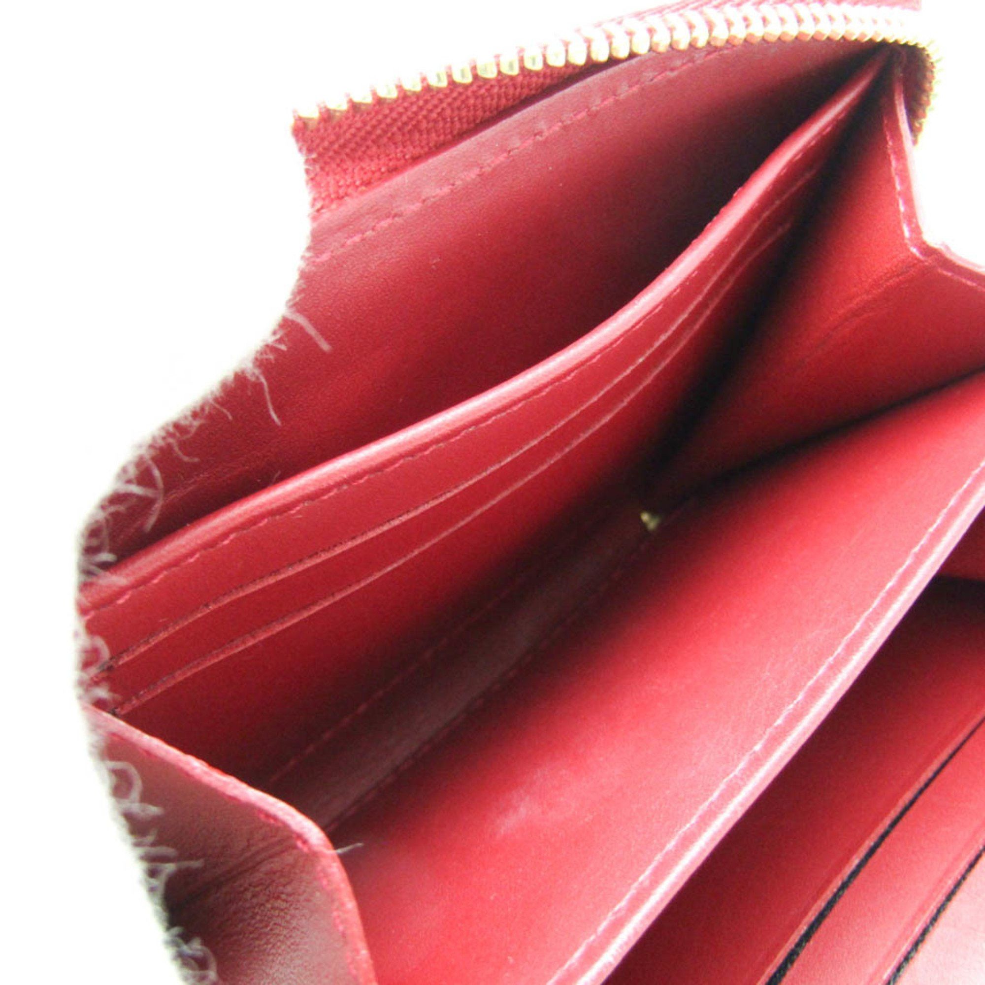 Louis Vuitton Louis Vuitton Monogram Vernis Zipper Coin Purse Rayure M91720 Women's Monogram Vernis Coin Purse/coin Case Pomme D'amour Size ONE SIZE - 8 Thumbnail