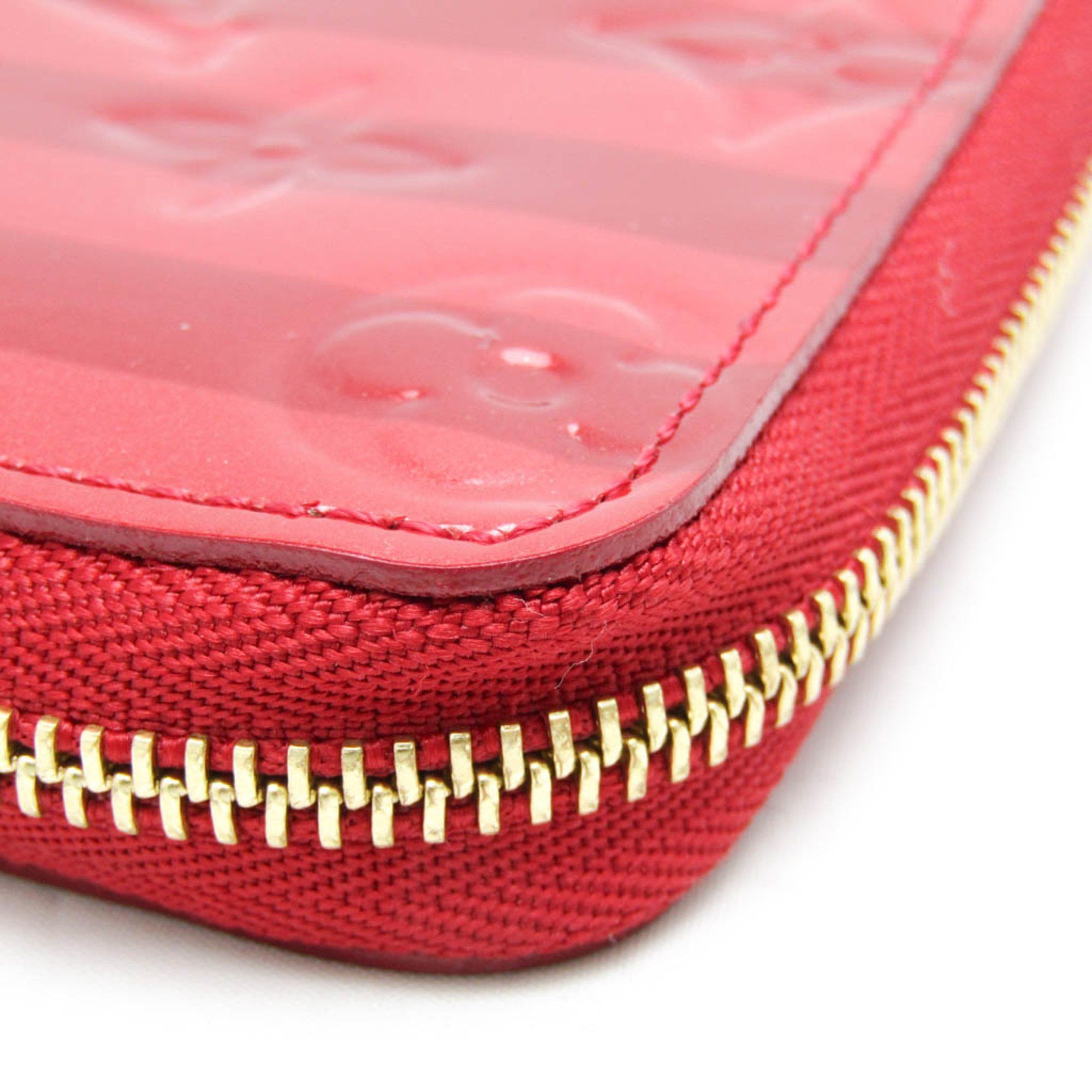 Louis Vuitton Louis Vuitton Monogram Vernis Zipper Coin Purse Rayure M91720 Women's Monogram Vernis Coin Purse/coin Case Pomme D'amour Size ONE SIZE - 7 Thumbnail