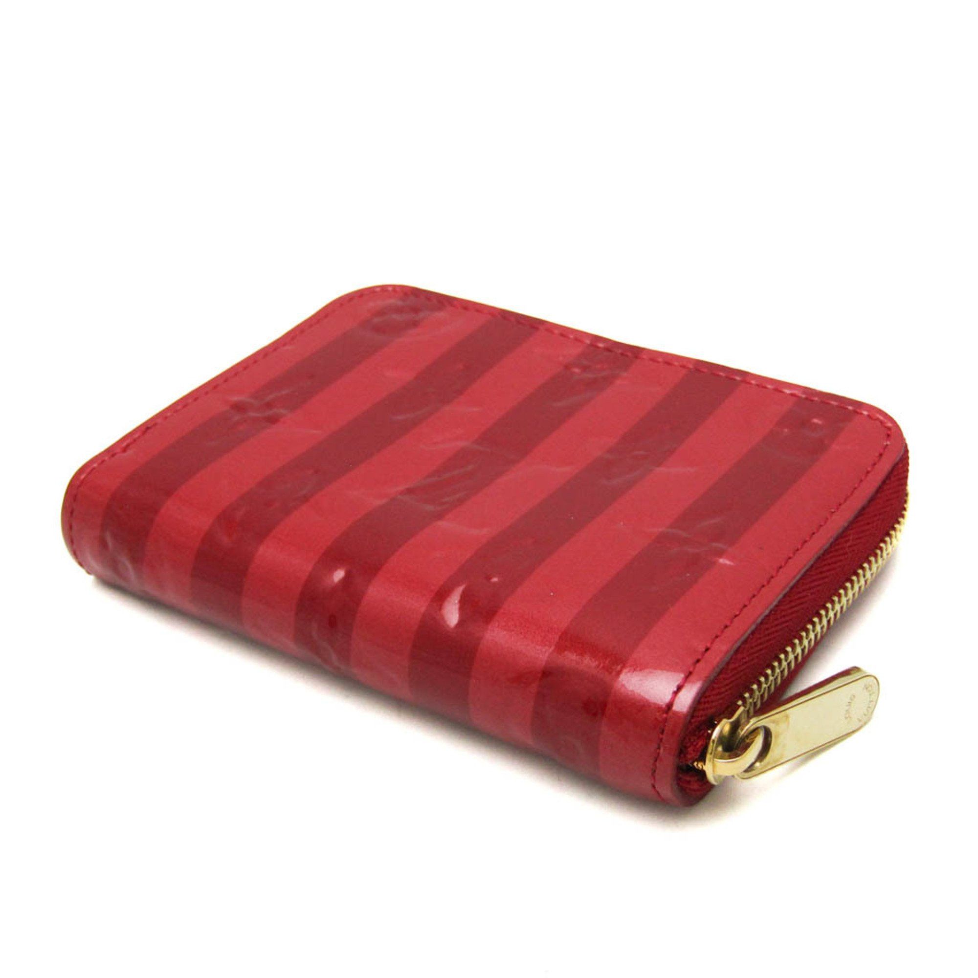 Louis Vuitton Louis Vuitton Monogram Vernis Zipper Coin Purse Rayure M91720 Women's Monogram Vernis Coin Purse/coin Case Pomme D'amour Size ONE SIZE - 2 Thumbnail