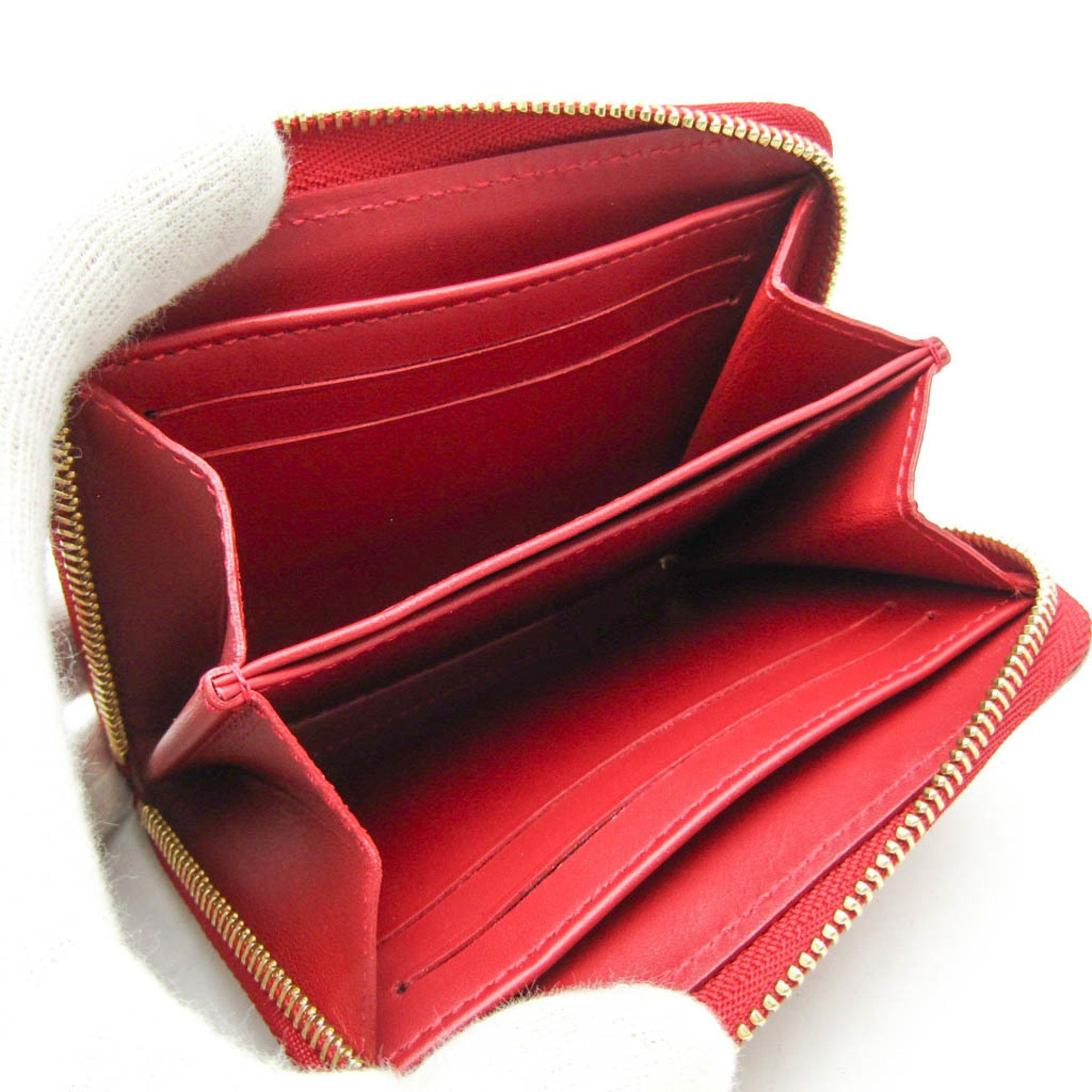 Louis Vuitton Louis Vuitton Monogram Vernis Zipper Coin Purse Rayure M91720 Women's Monogram Vernis Coin Purse/coin Case Pomme D'amour Size ONE SIZE - 3 Thumbnail