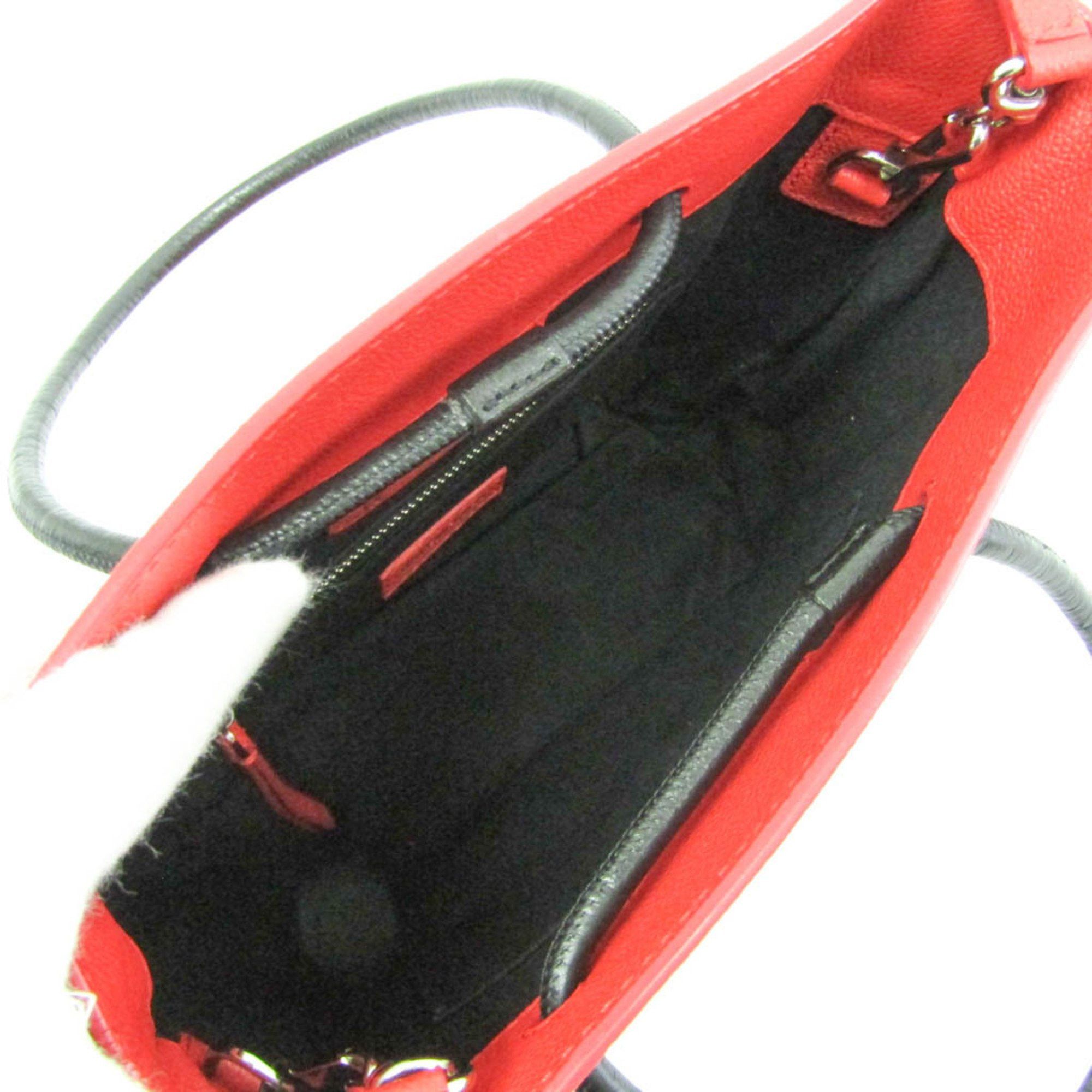 Balenciaga Balenciaga Shopping Tote XXS 555140 Women's Leather Handbag,Shoulder Bag Black,Red Color Size ONE SIZE - 3 Thumbnail