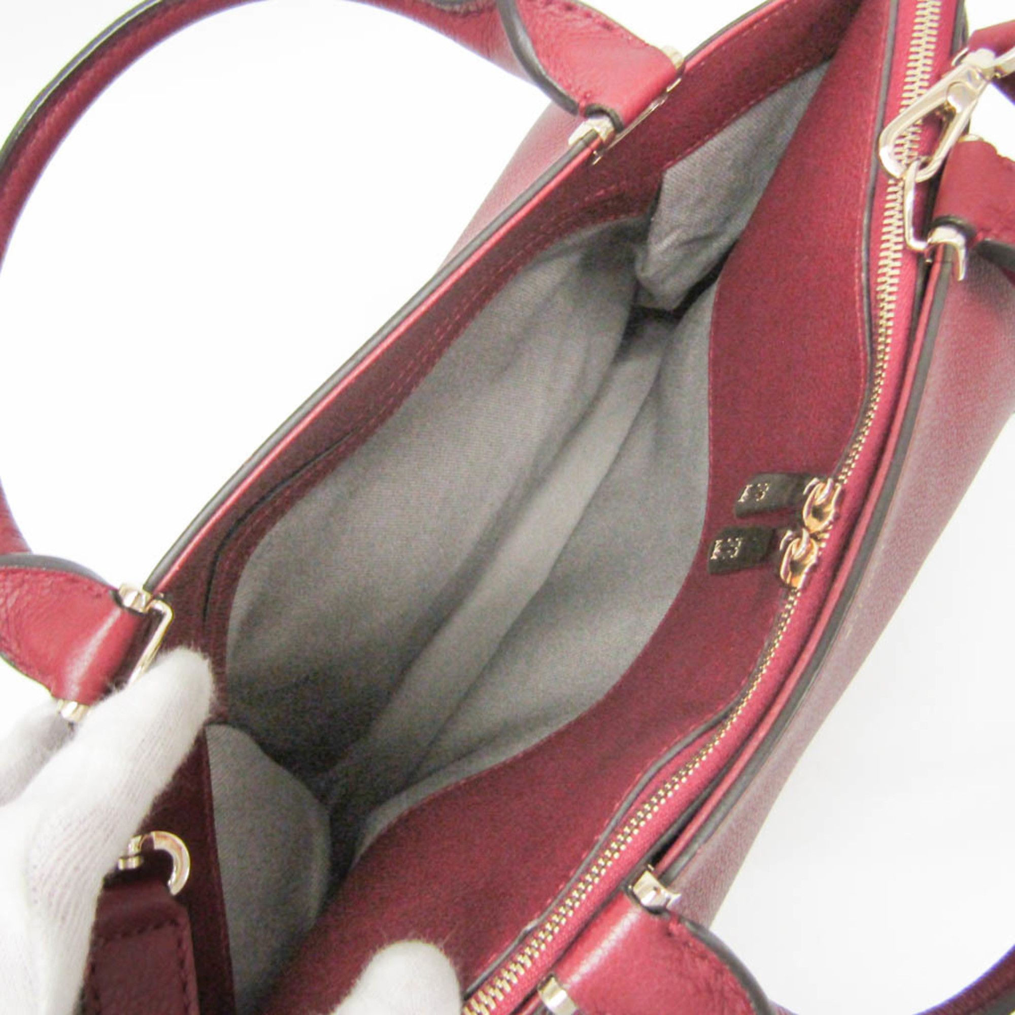 Cartier Cartier C De Cartier L1001829 Women's Leather Handbag,Shoulder Bag Bordeaux Size ONE SIZE - 11 Thumbnail
