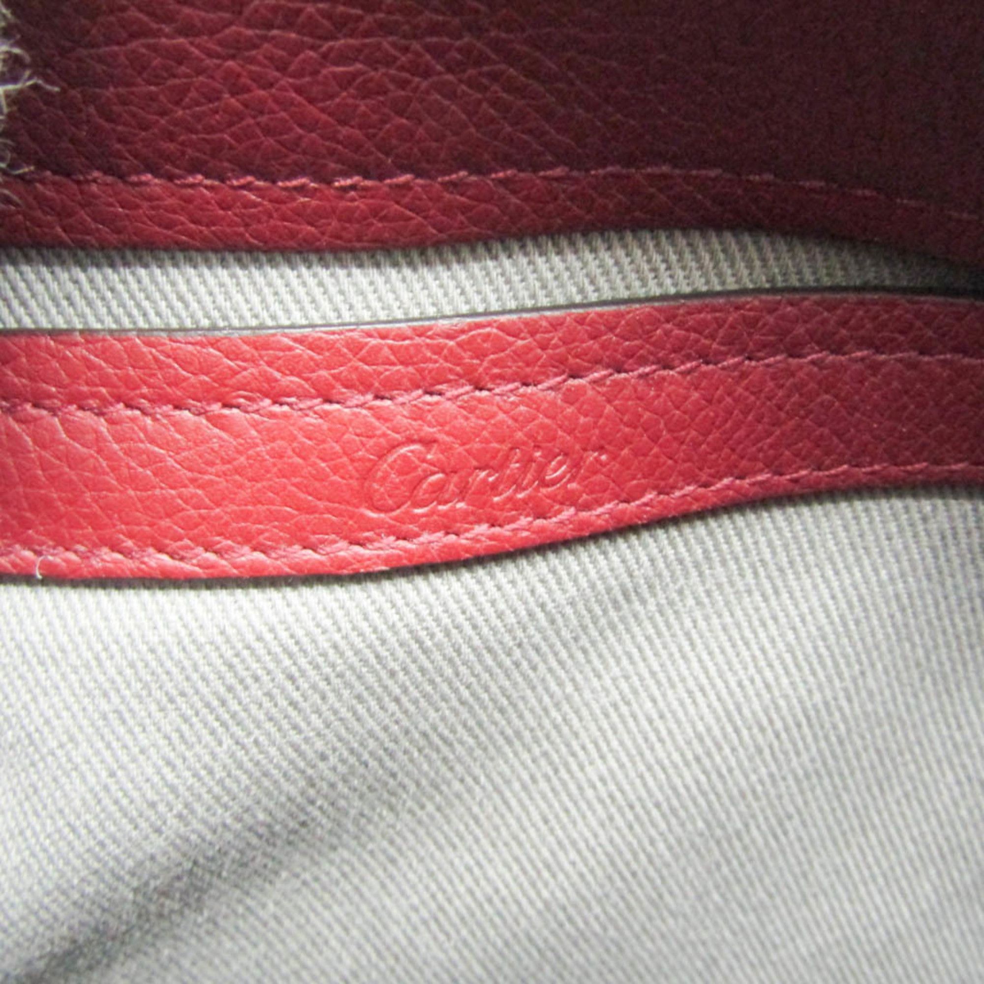 Cartier Cartier C De Cartier L1001829 Women's Leather Handbag,Shoulder Bag Bordeaux Size ONE SIZE - 13 Thumbnail