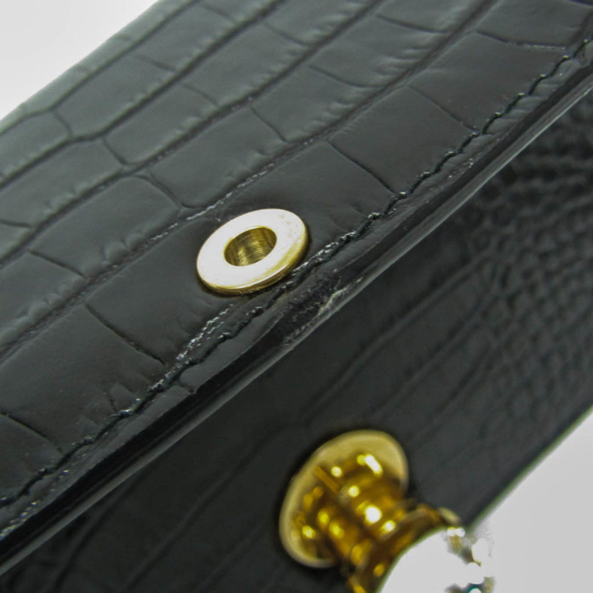 Miu Miu Miu Miu ST.COCCO Embossed Leather Chain Shoulder Bag 5BD130 Women's Leather Shoulder Bag Black Size ONE SIZE - 9 Thumbnail