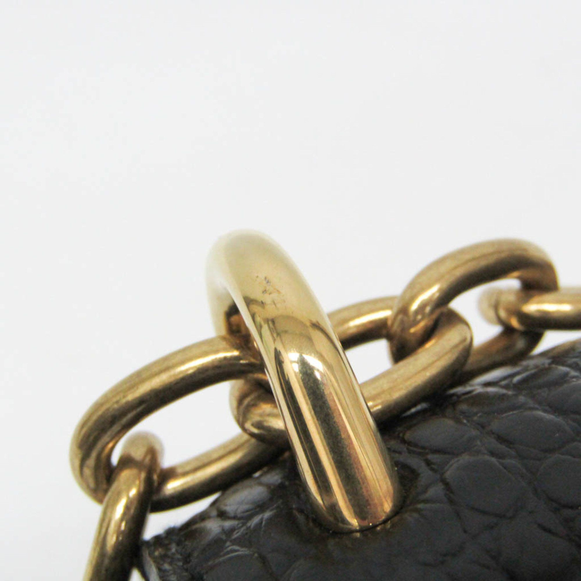 Miu Miu Miu Miu ST.COCCO Embossed Leather Chain Shoulder Bag 5BD130 Women's Leather Shoulder Bag Black Size ONE SIZE - 8 Thumbnail