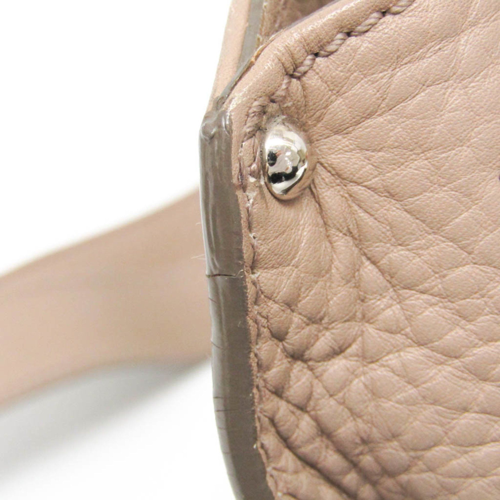 Salvatore Ferragamo Salvatore Ferragamo Gancini Medium Sophia BW-21 A896 Women's Leather Handbag,Shoulder Bag Pink Beige Size ONE SIZE - 9 Thumbnail