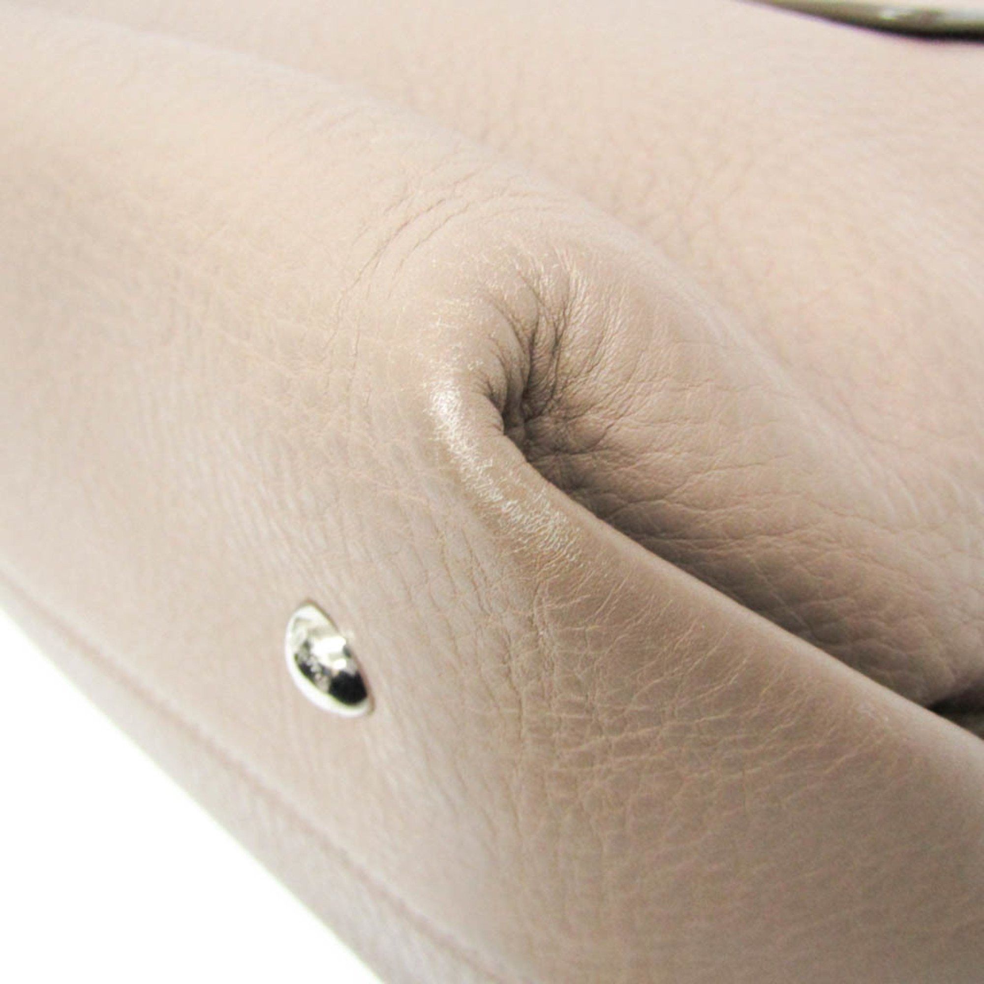 Salvatore Ferragamo Salvatore Ferragamo Gancini Medium Sophia BW-21 A896 Women's Leather Handbag,Shoulder Bag Pink Beige Size ONE SIZE - 4 Thumbnail