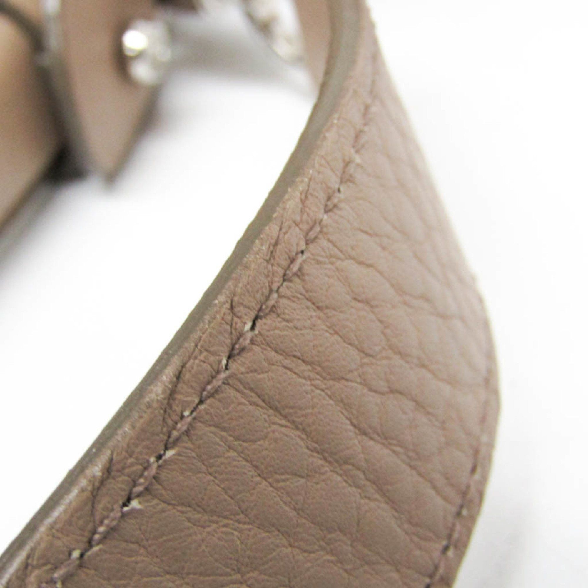 Salvatore Ferragamo Salvatore Ferragamo Gancini Medium Sophia BW-21 A896 Women's Leather Handbag,Shoulder Bag Pink Beige Size ONE SIZE - 10 Thumbnail