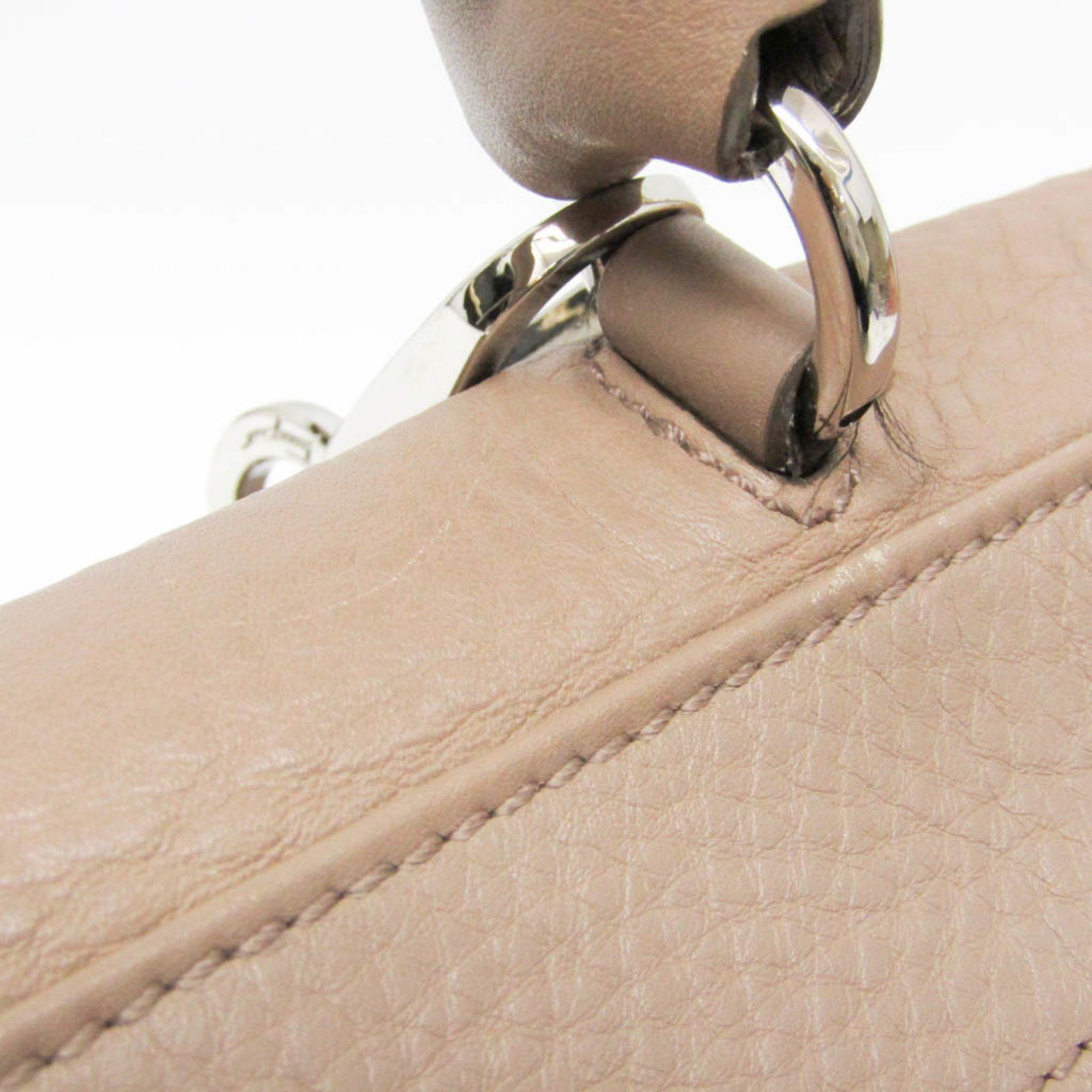 Salvatore Ferragamo Salvatore Ferragamo Gancini Medium Sophia BW-21 A896 Women's Leather Handbag,Shoulder Bag Pink Beige Size ONE SIZE - 13 Thumbnail