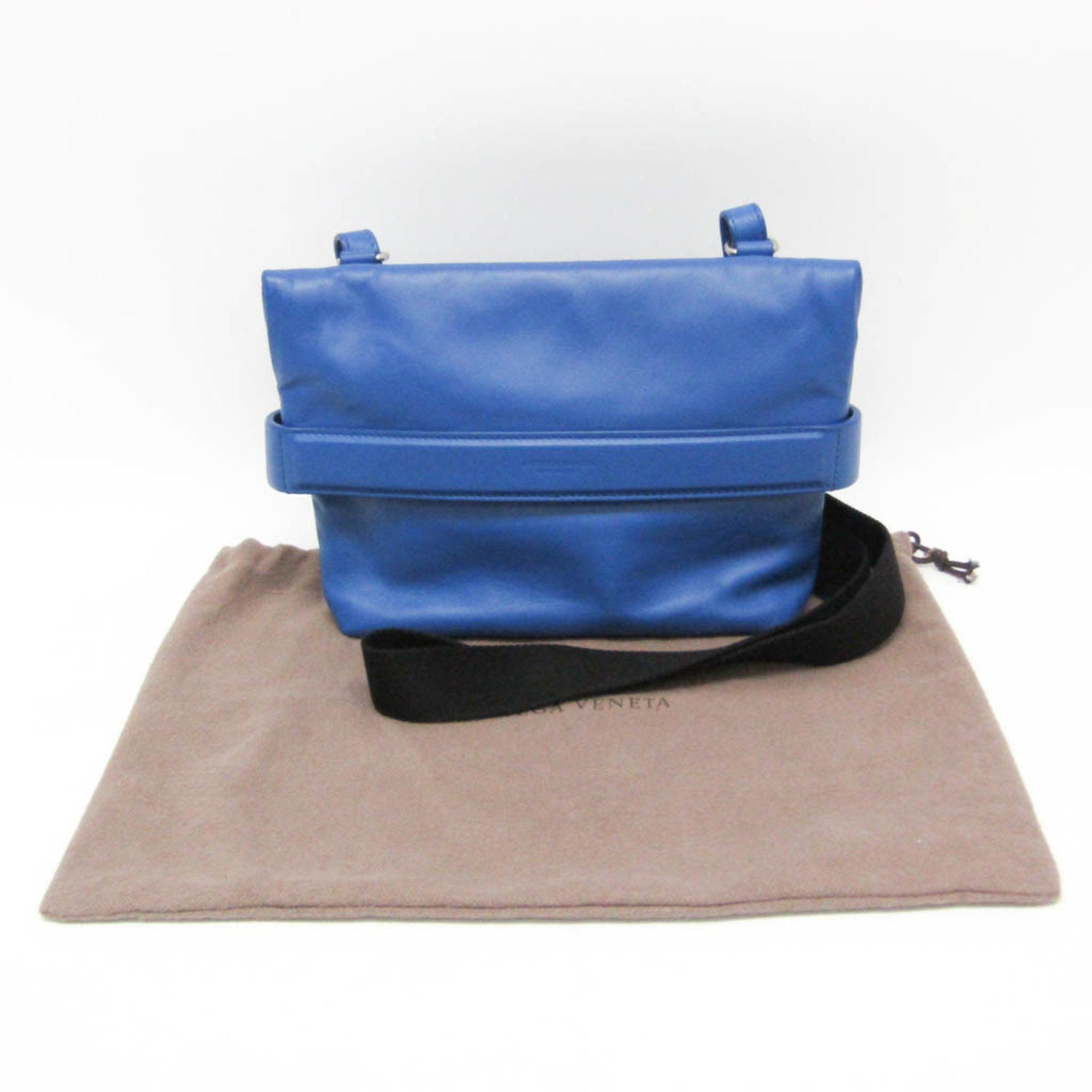 Bottega Veneta Bottega Veneta Wearable Pouch Women's Leather Shoulder Bag Blue Size ONE SIZE - 2 Thumbnail