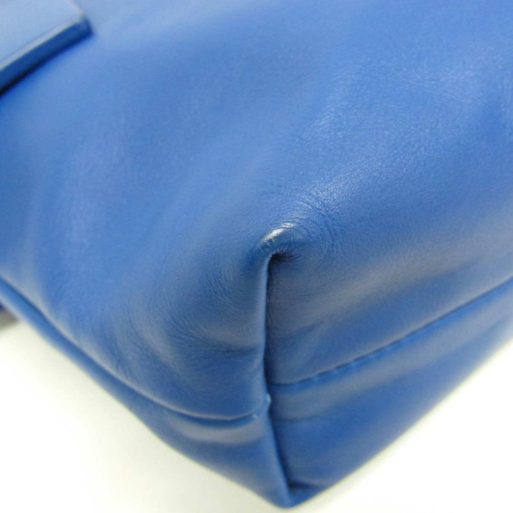 Bottega Veneta Bottega Veneta Wearable Pouch Women's Leather Shoulder Bag Blue Size ONE SIZE - 5 Thumbnail