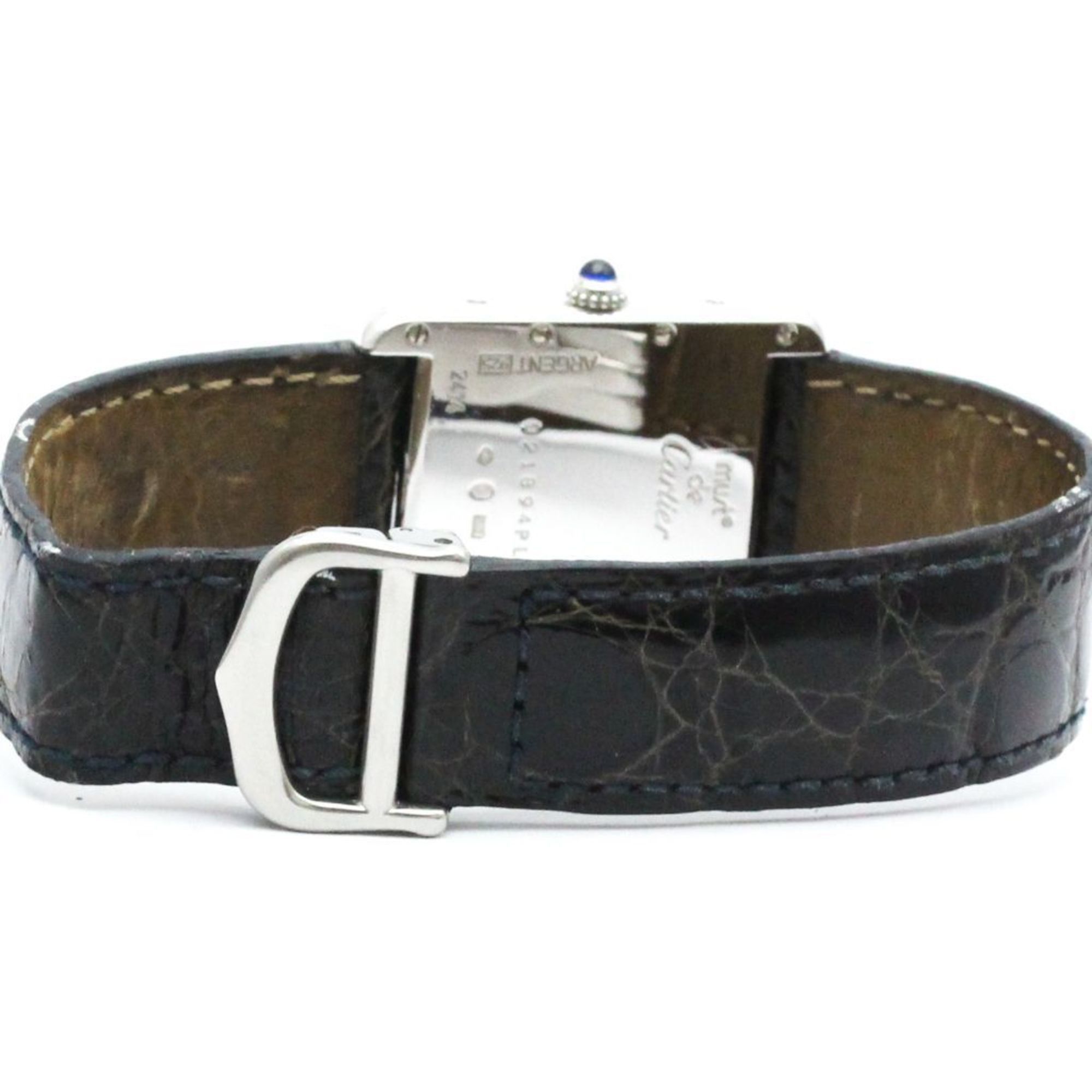 Cartier CARTIER Must Tank Silver 925 Leather Quartz Mens Watch W1014354 BF574868 Size ONE SIZE - 5 Thumbnail
