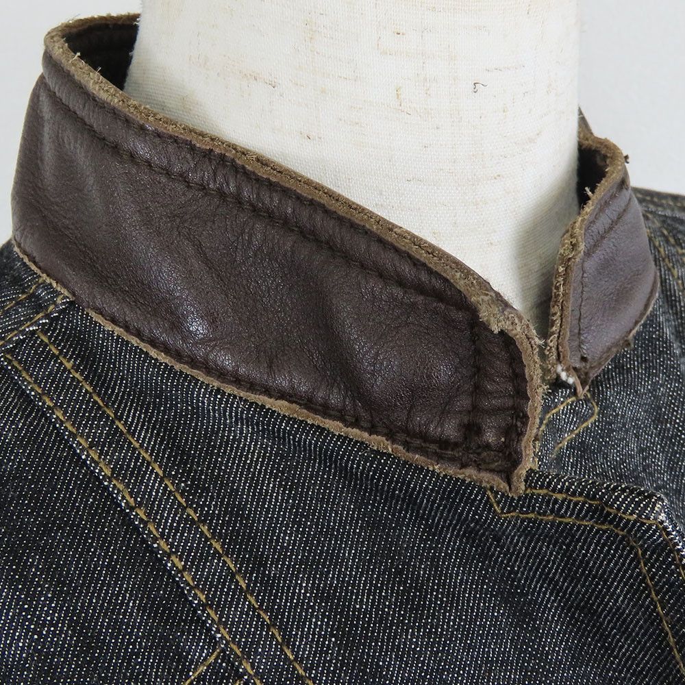 Burberry Burberry Burberry Denim Leather Jacket Black 38 Denim Outerwear Size ONE SIZE - 3 Thumbnail