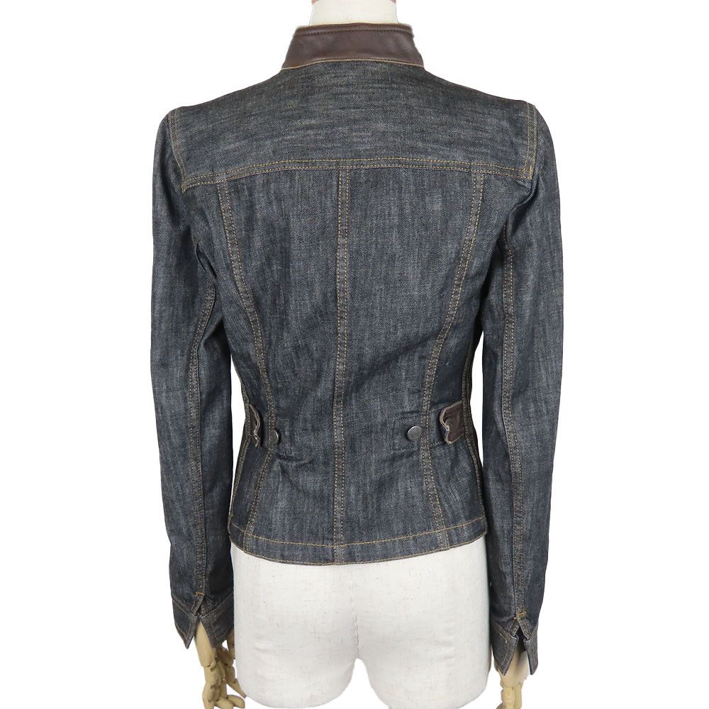 Burberry Burberry Burberry Denim Leather Jacket Black 38 Denim Outerwear Size ONE SIZE - 2 Thumbnail