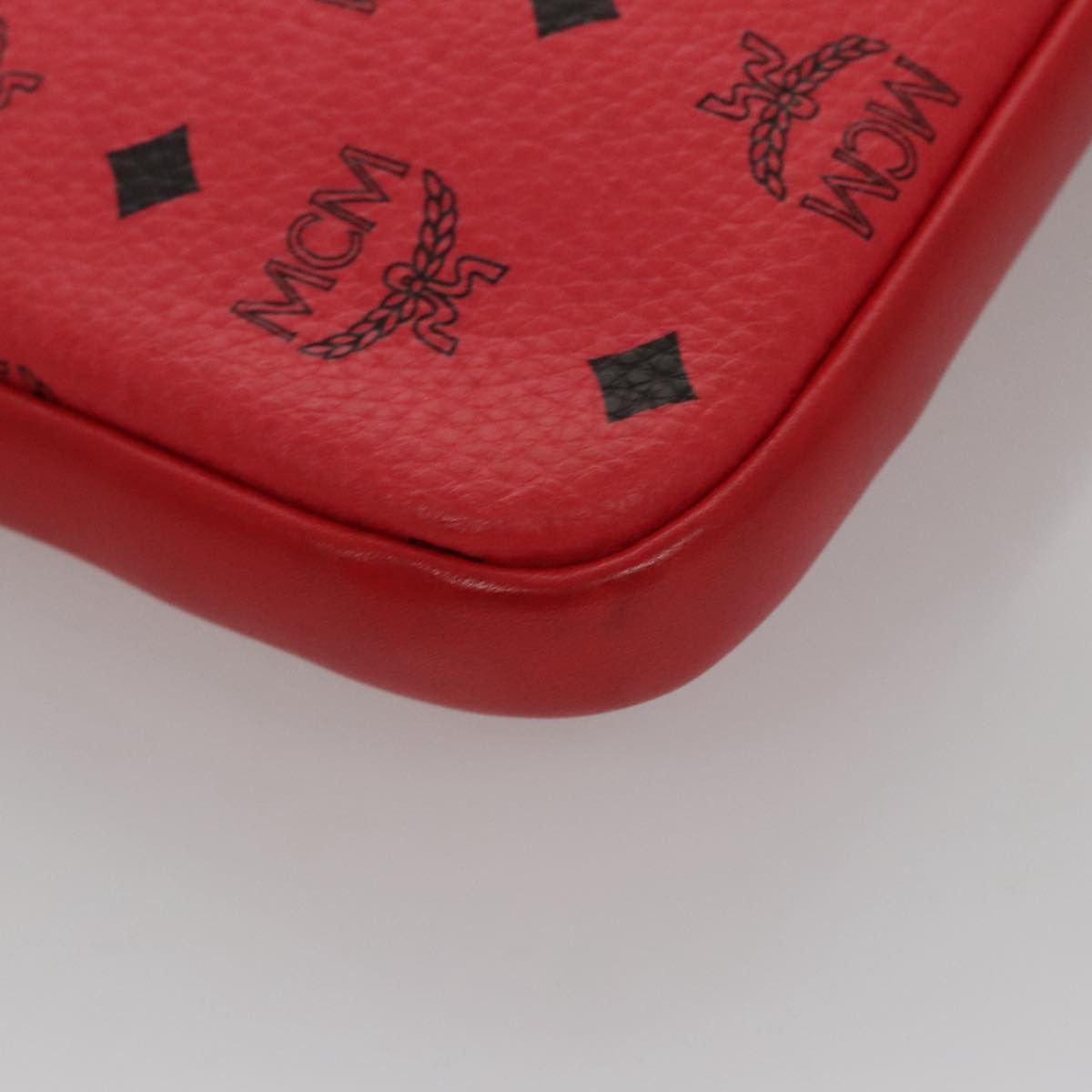 MCM Visetos Red Canvas Clutch Bag (Pre-Owned) Size ONE SIZE - 7 Thumbnail