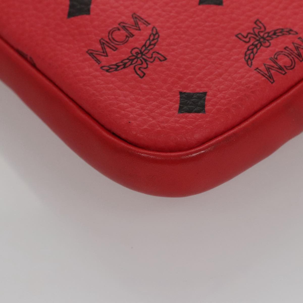 MCM Visetos Red Canvas Clutch Bag (Pre-Owned) Size ONE SIZE - 5 Thumbnail