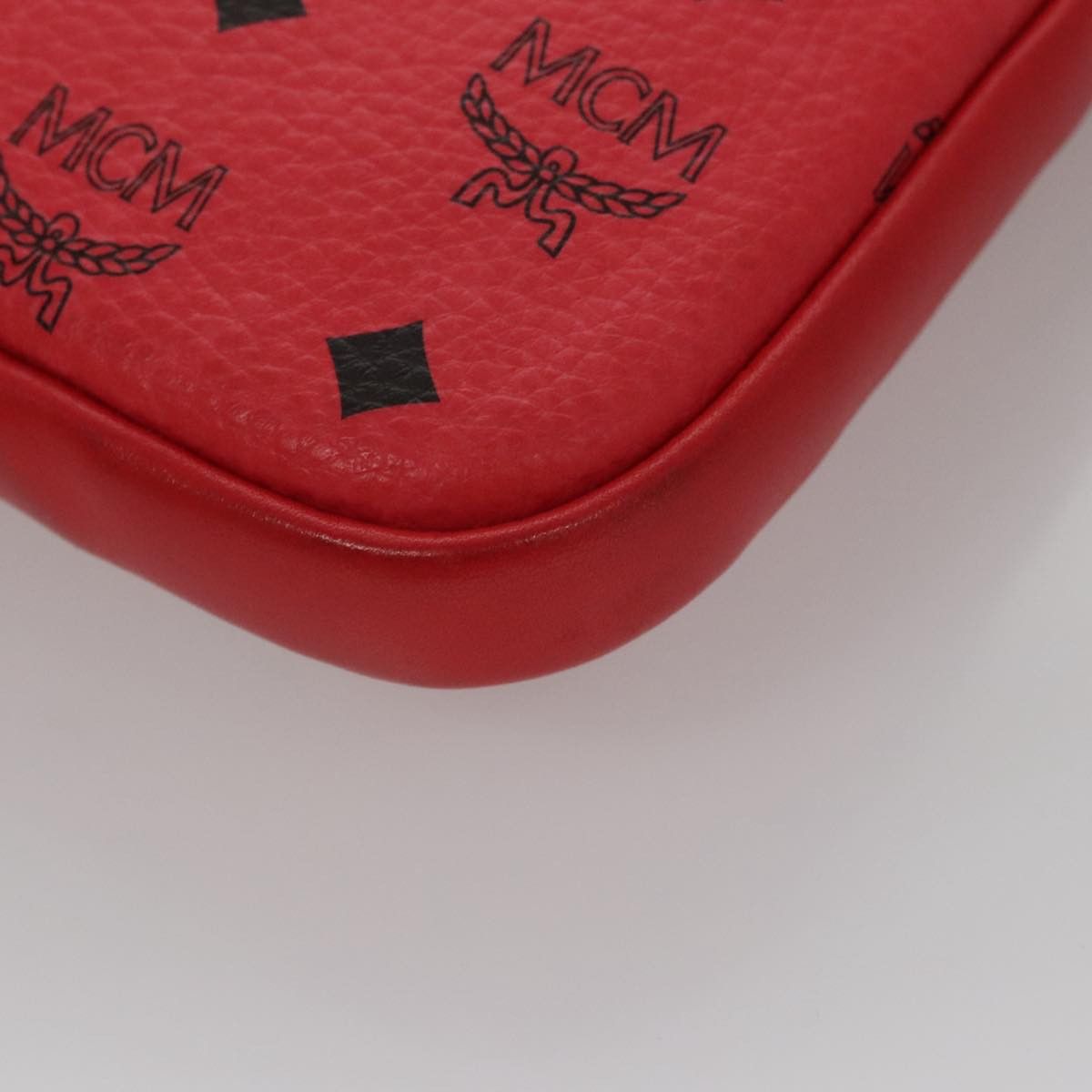 MCM Visetos Red Canvas Clutch Bag (Pre-Owned) Size ONE SIZE - 8 Thumbnail