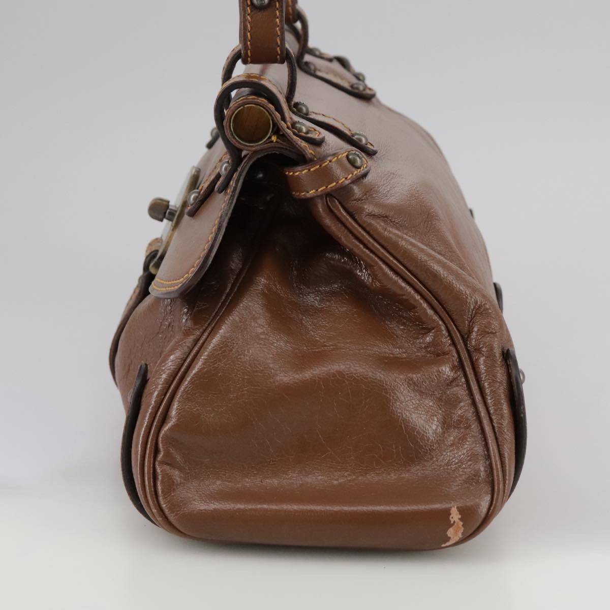 Fendi Brown Leather Handbag (Pre-Owned) Size ONE SIZE - 3 Thumbnail