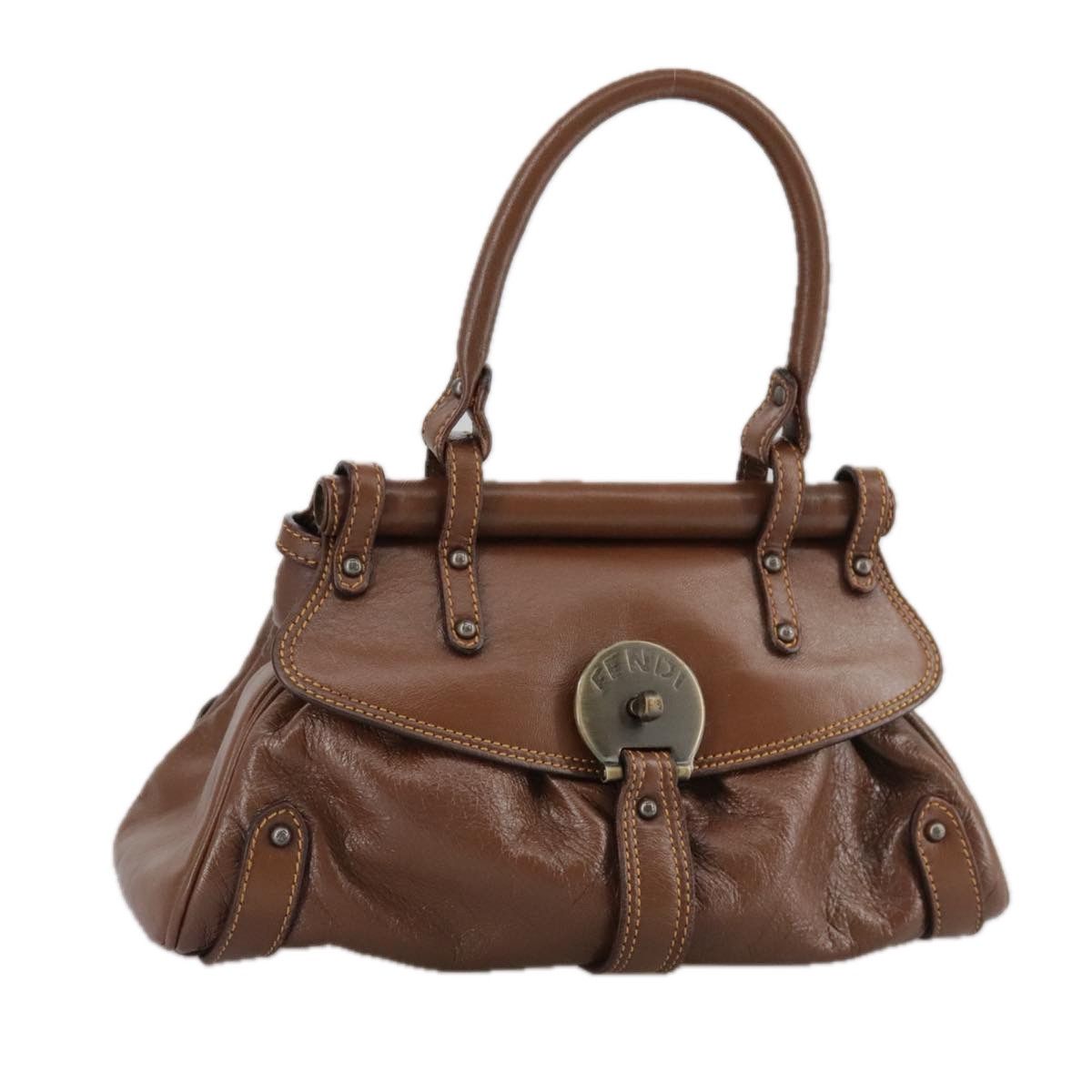 Fendi Brown Leather Handbag (Pre-Owned) Size ONE SIZE - 16 Thumbnail