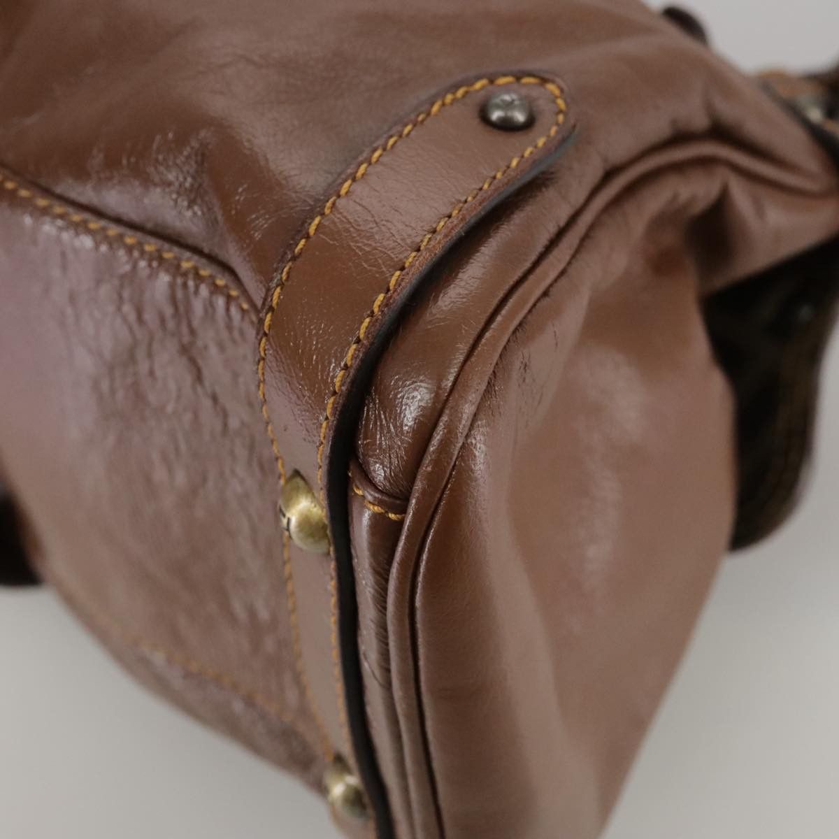 Fendi Brown Leather Handbag (Pre-Owned) Size ONE SIZE - 10 Thumbnail
