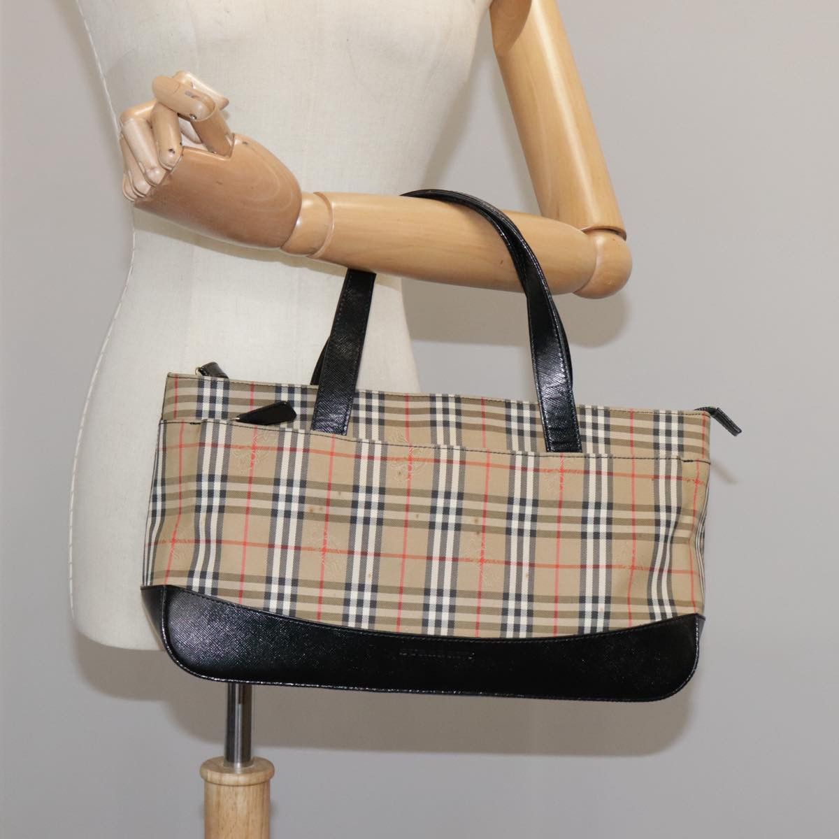 Burberry Nova Check Beige Canvas Handbag (Pre-Owned) Size ONE SIZE - 15 Thumbnail