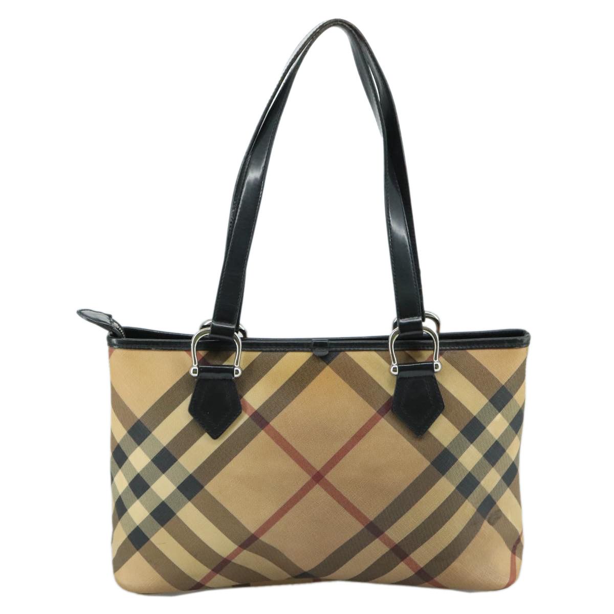 Burberry Nova Check Beige Canvas Tote Bag (Pre-Owned) Size ONE SIZE - 2 Thumbnail