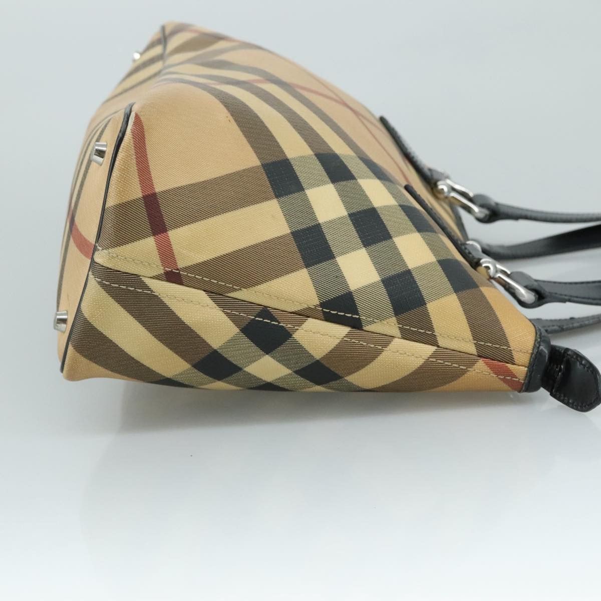 Burberry Nova Check Beige Canvas Tote Bag (Pre-Owned) Size ONE SIZE - 3 Thumbnail