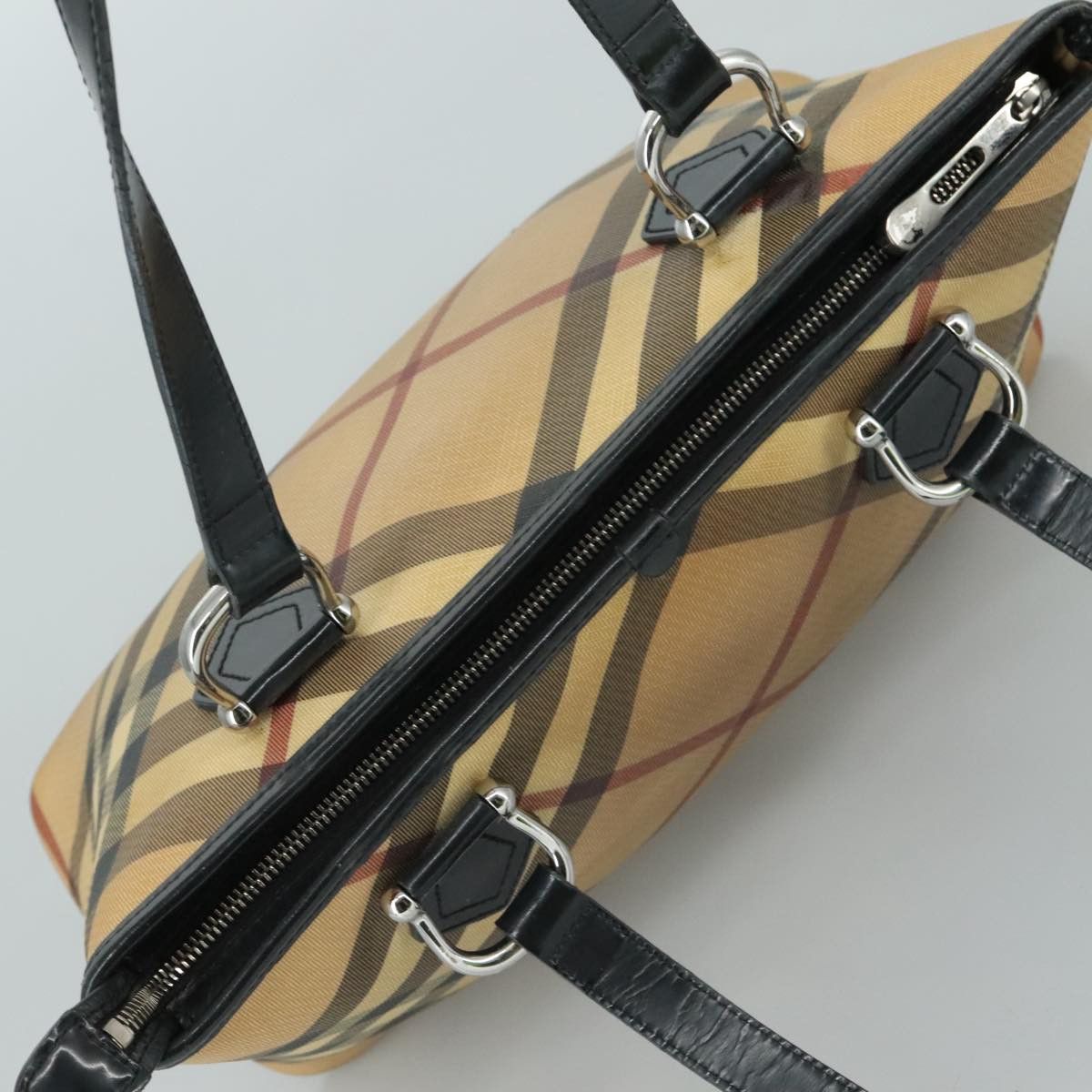 Burberry Nova Check Beige Canvas Tote Bag (Pre-Owned) Size ONE SIZE - 17 Thumbnail