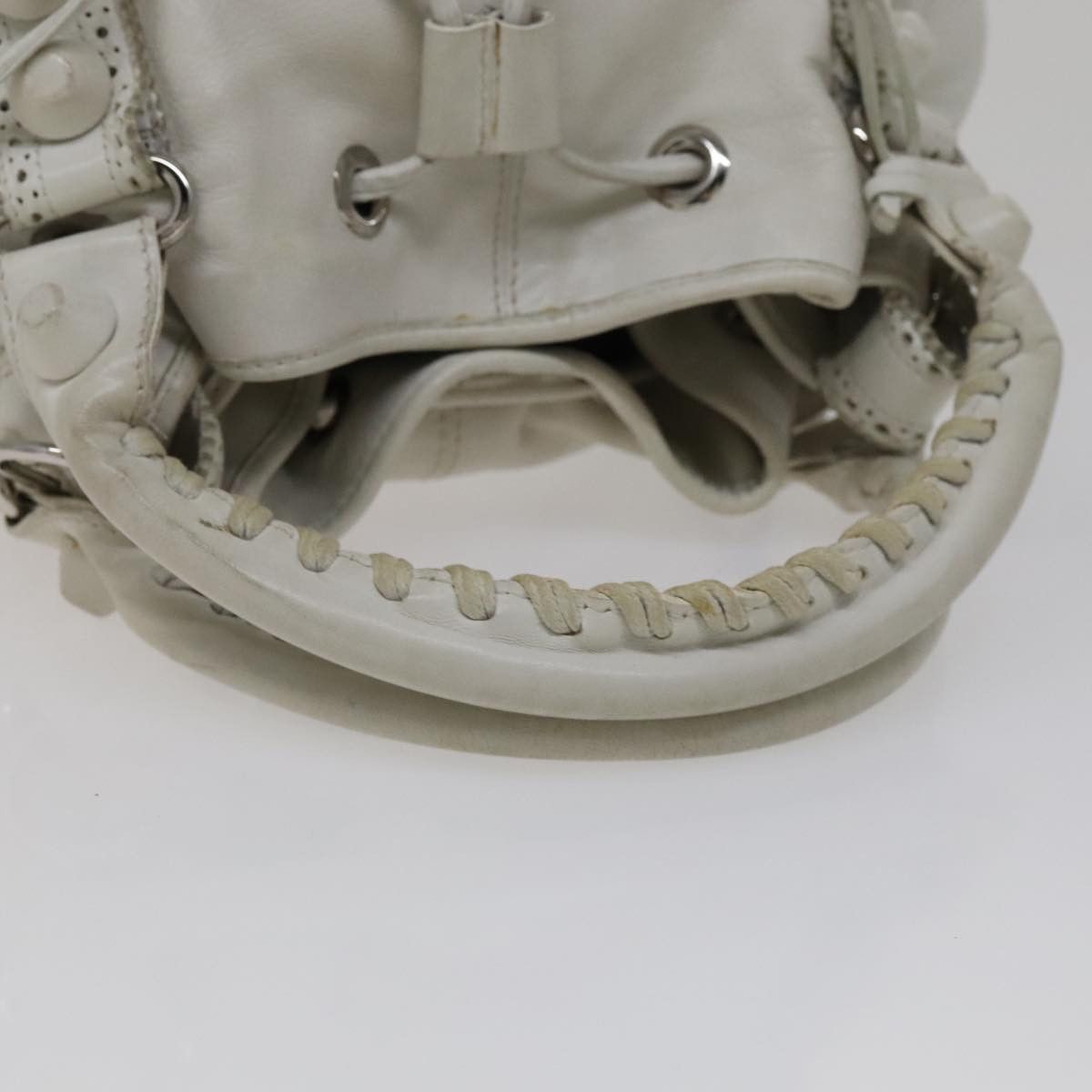 Balenciaga Giant White Leather Handbag (Pre-Owned) Size ONE SIZE - 5 Thumbnail