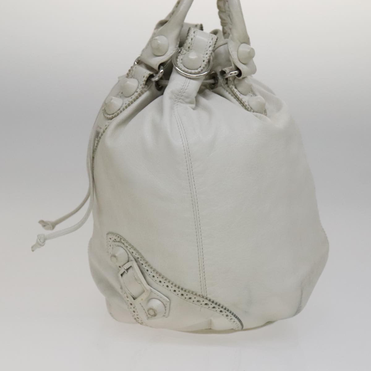 Balenciaga Giant White Leather Handbag (Pre-Owned) Size ONE SIZE - 3 Thumbnail