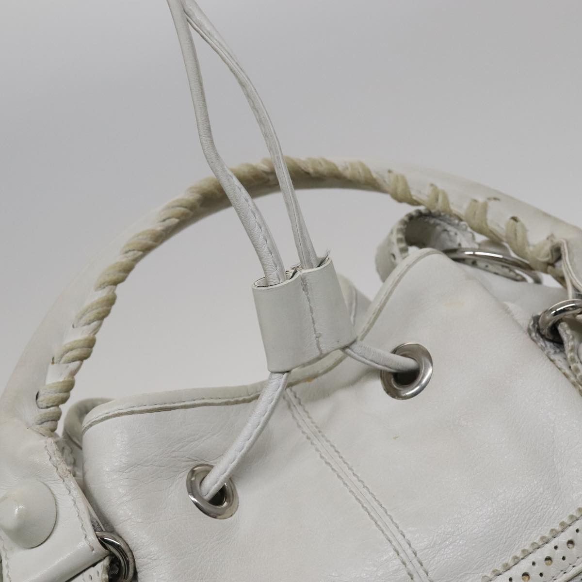 Balenciaga Giant White Leather Handbag (Pre-Owned) Size ONE SIZE - 20 Thumbnail