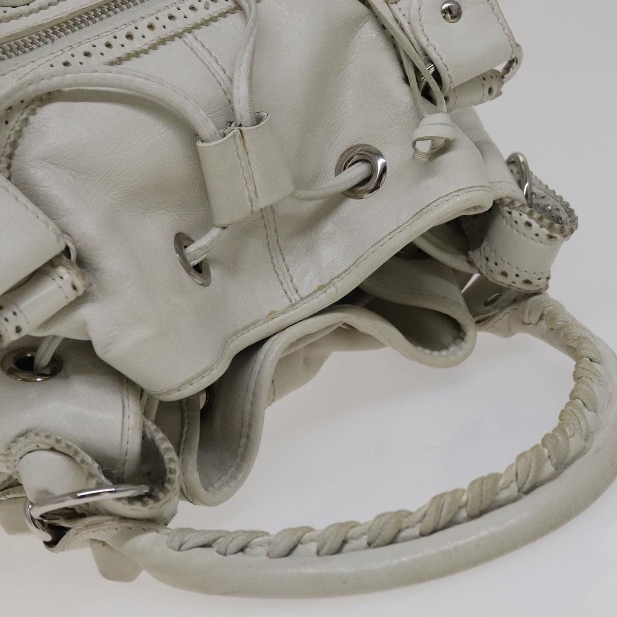 Balenciaga Giant White Leather Handbag (Pre-Owned) Size ONE SIZE - 18 Thumbnail