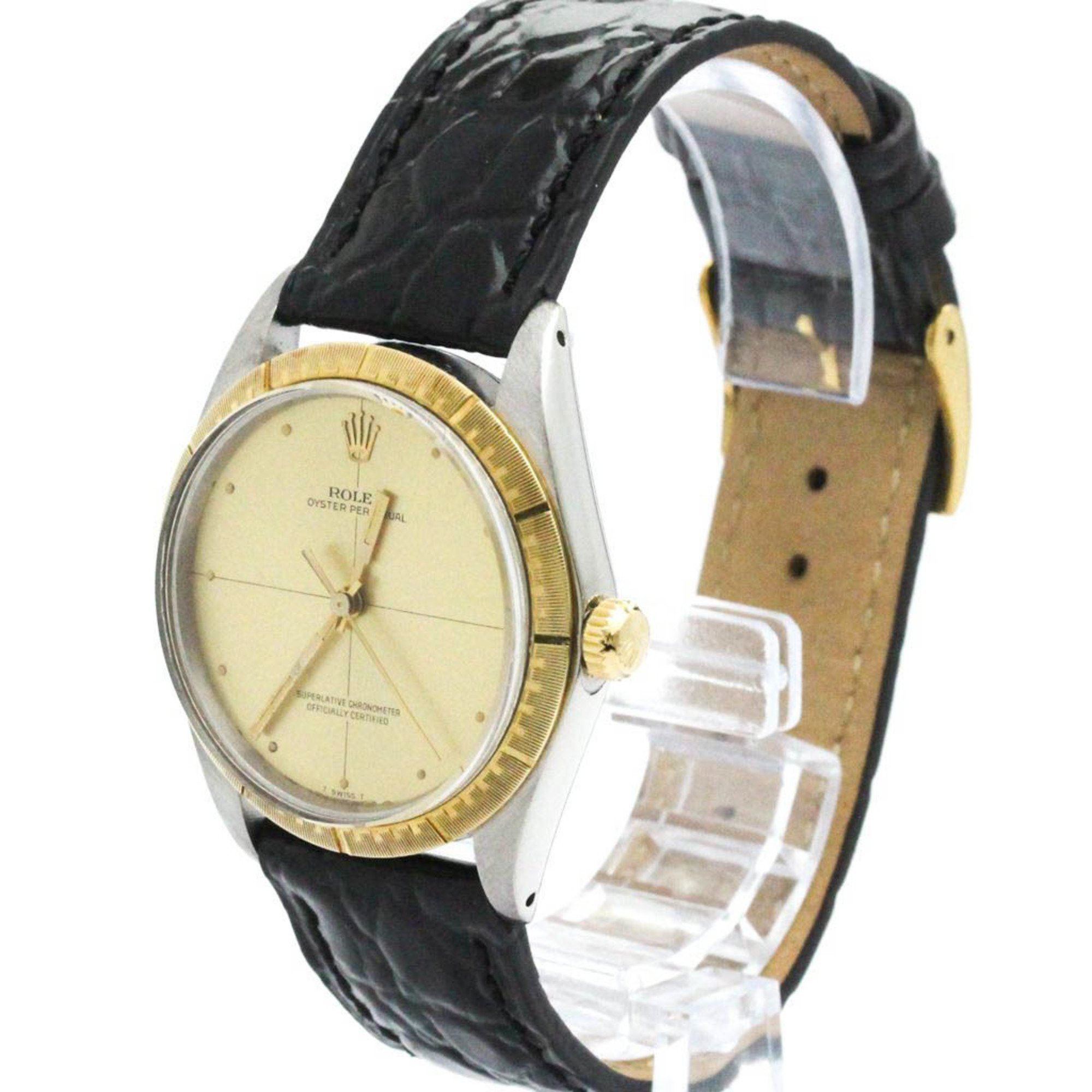 Rolex Vintage ROLEX Oyster Perpetual Zephyr 1038 18K Gold Steel Automatic Mens Watch BF579998 Size ONE SIZE - 2 Thumbnail