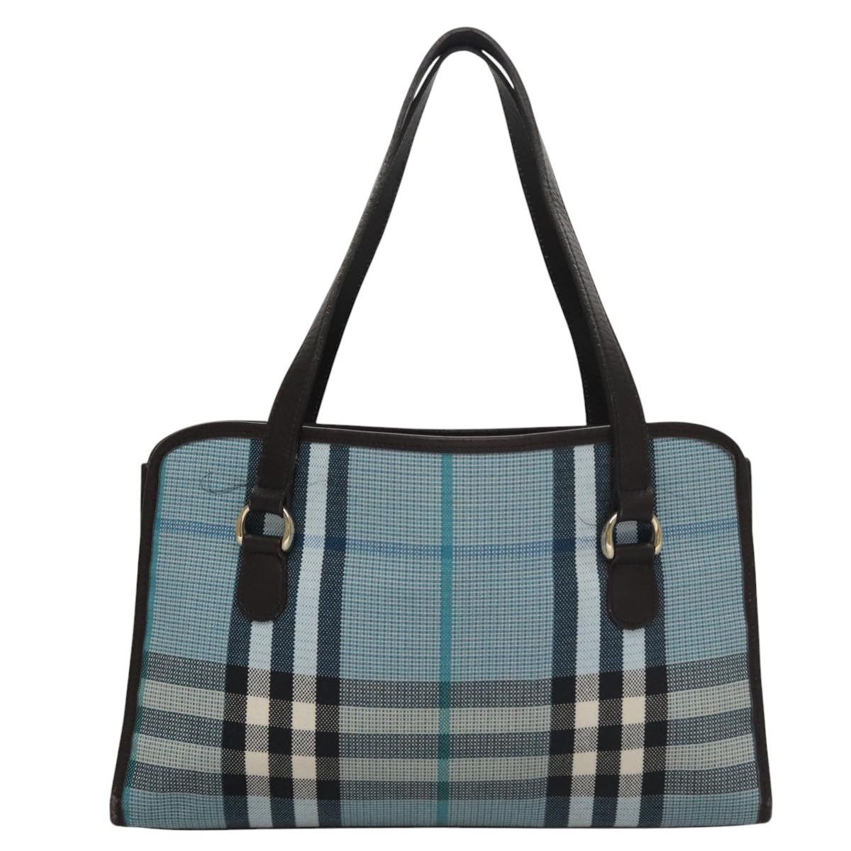 Burberry Nova Check Blue Canvas Handbag (Pre-Owned) Size ONE SIZE - 2 Thumbnail
