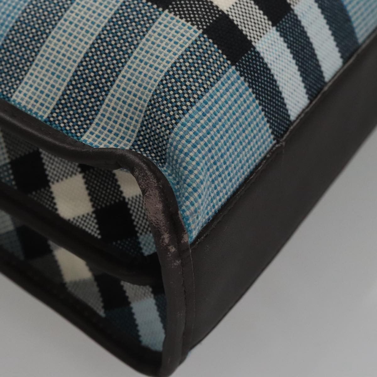 Burberry Nova Check Blue Canvas Handbag (Pre-Owned) Size ONE SIZE - 9 Thumbnail