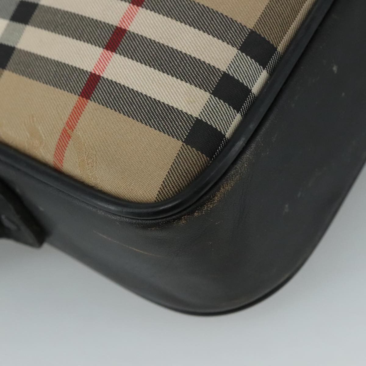 Burberry Nova Check Beige Canvas Shoulder Bag (Pre-Owned) Size ONE SIZE - 8 Thumbnail