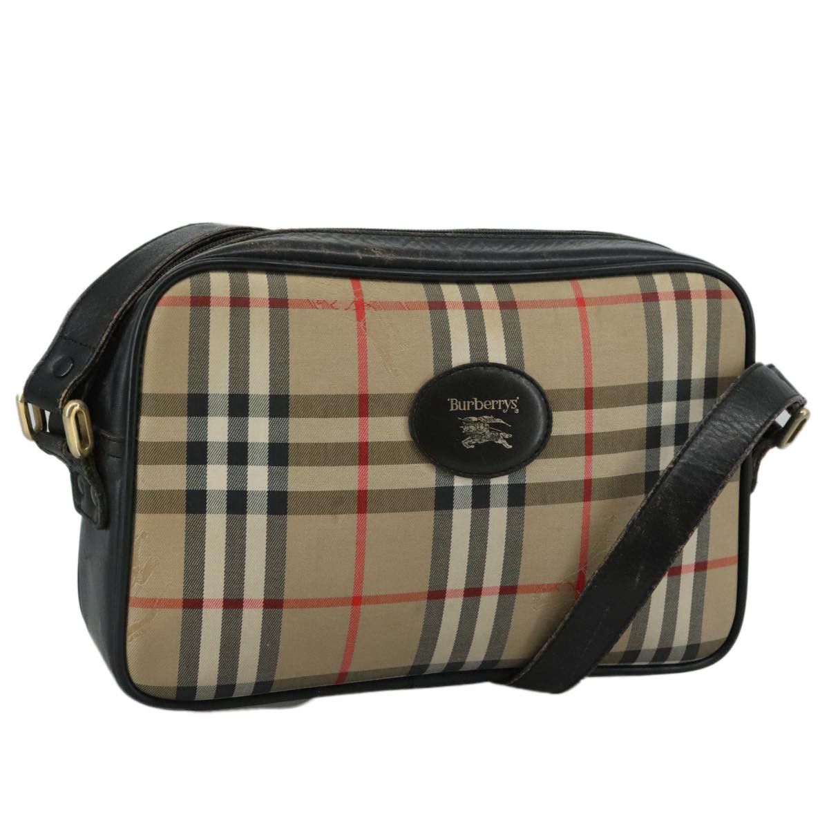 Burberry Nova Check Beige Canvas Shoulder Bag (Pre-Owned) Size ONE SIZE - 15 Thumbnail