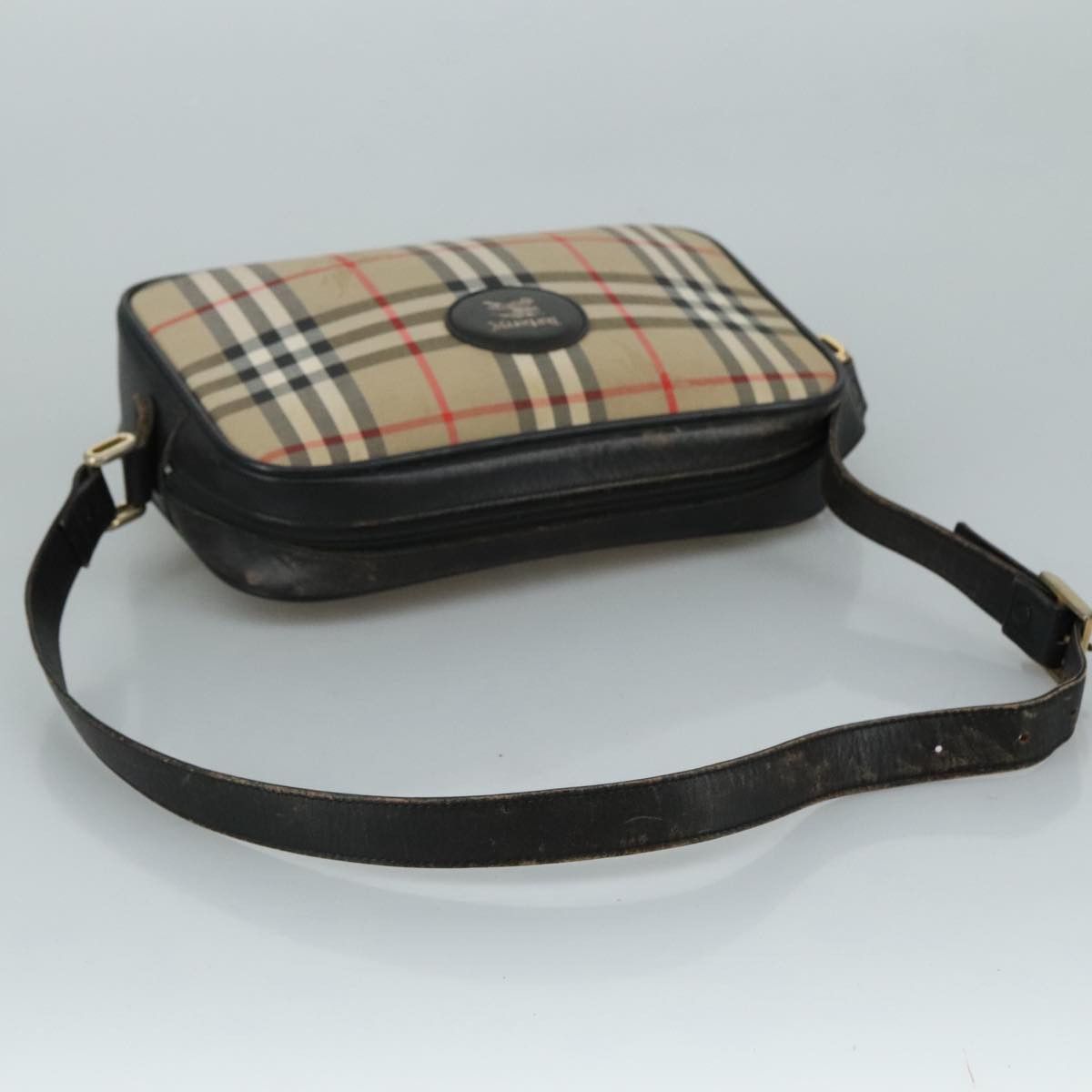 Burberry Nova Check Beige Canvas Shoulder Bag (Pre-Owned) Size ONE SIZE - 5 Thumbnail