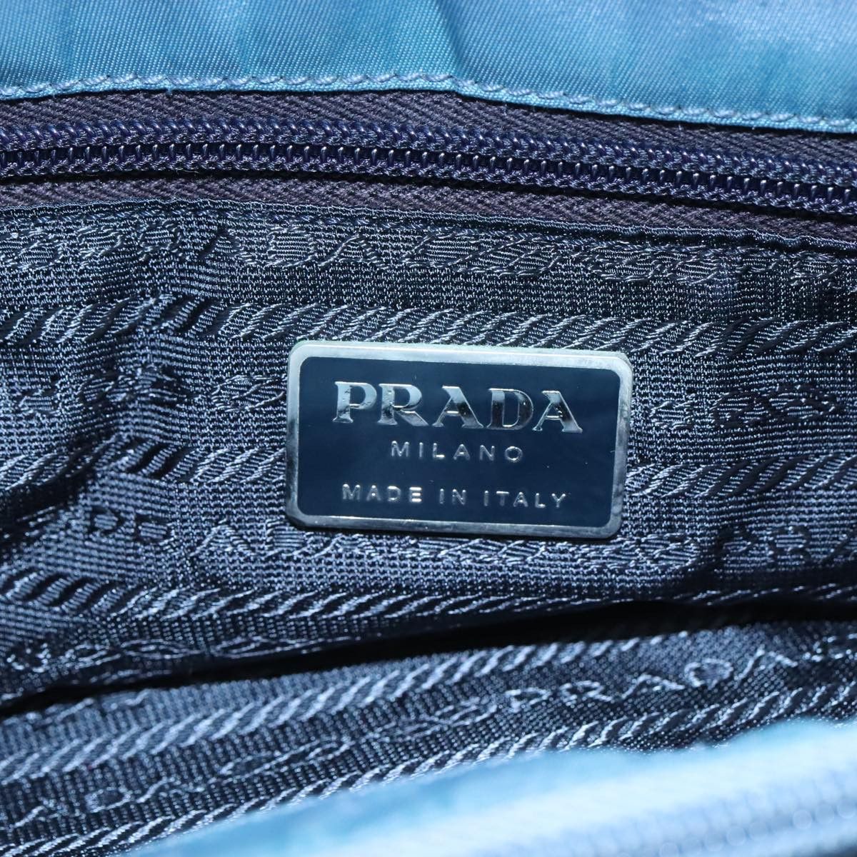 Prada Tessuto Blue Synthetic Tote Bag (Pre-Owned) Size ONE SIZE - 13 Thumbnail