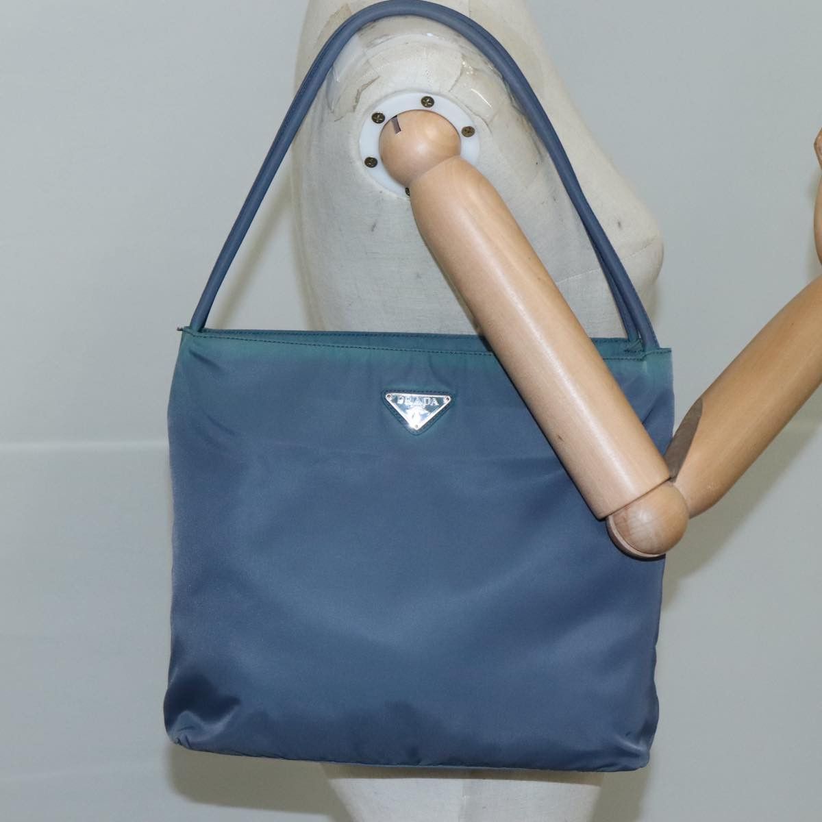 Prada Tessuto Blue Synthetic Tote Bag (Pre-Owned) Size ONE SIZE - 14 Thumbnail