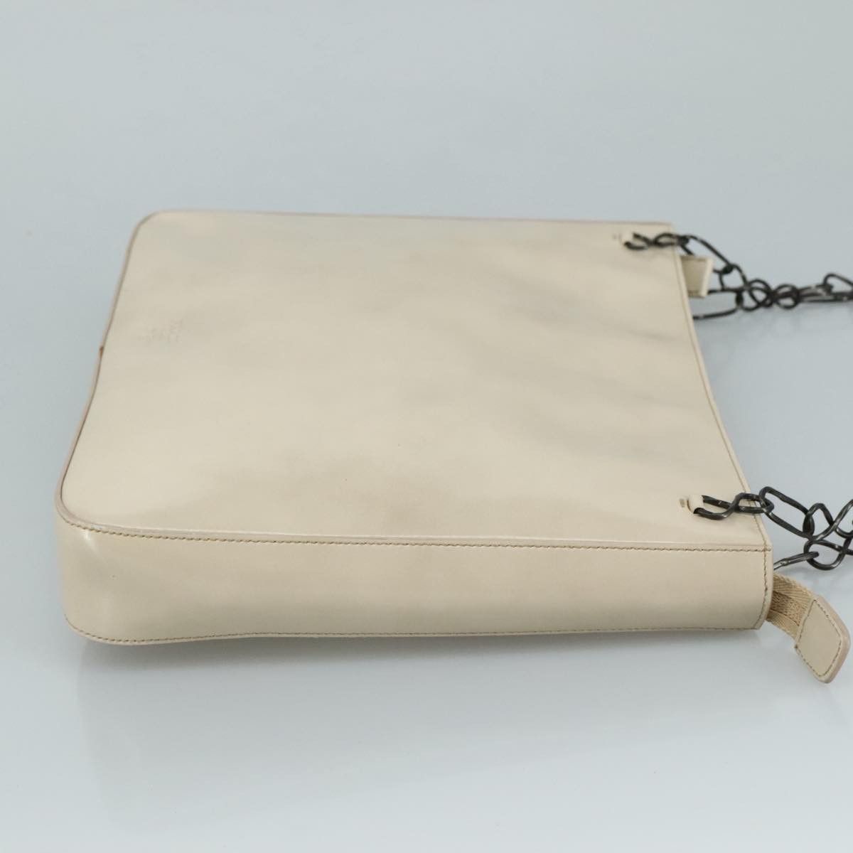 Prada Beige Patent Leather Shoulder Bag (Pre-Owned) Size ONE SIZE - 3 Thumbnail