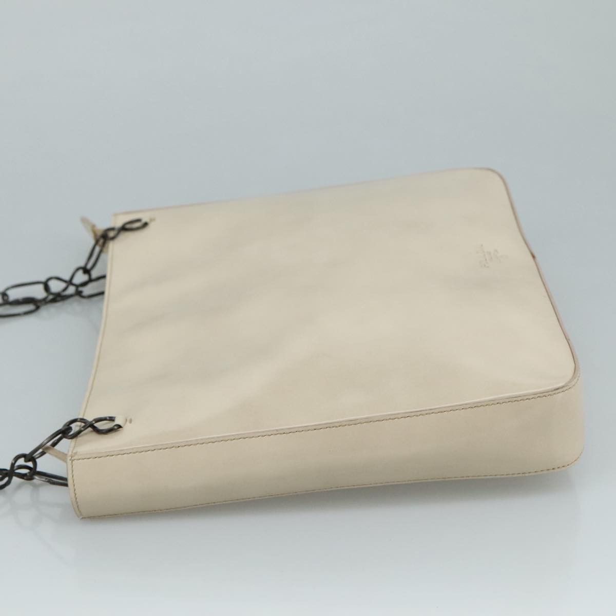Prada Beige Patent Leather Shoulder Bag (Pre-Owned) Size ONE SIZE - 4 Thumbnail