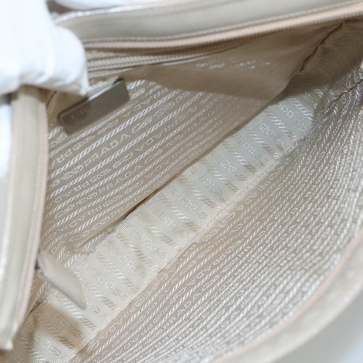 Prada Beige Patent Leather Shoulder Bag (Pre-Owned) Size ONE SIZE - 11 Thumbnail