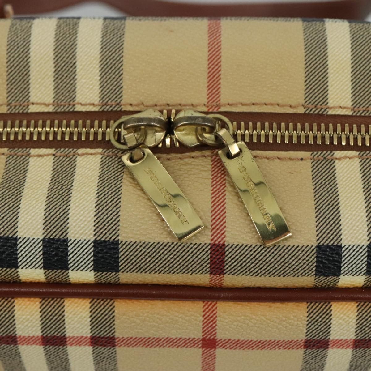 Burberry Nova Check Beige Canvas Shoulder Bag (Pre-Owned) Size ONE SIZE - 11 Thumbnail
