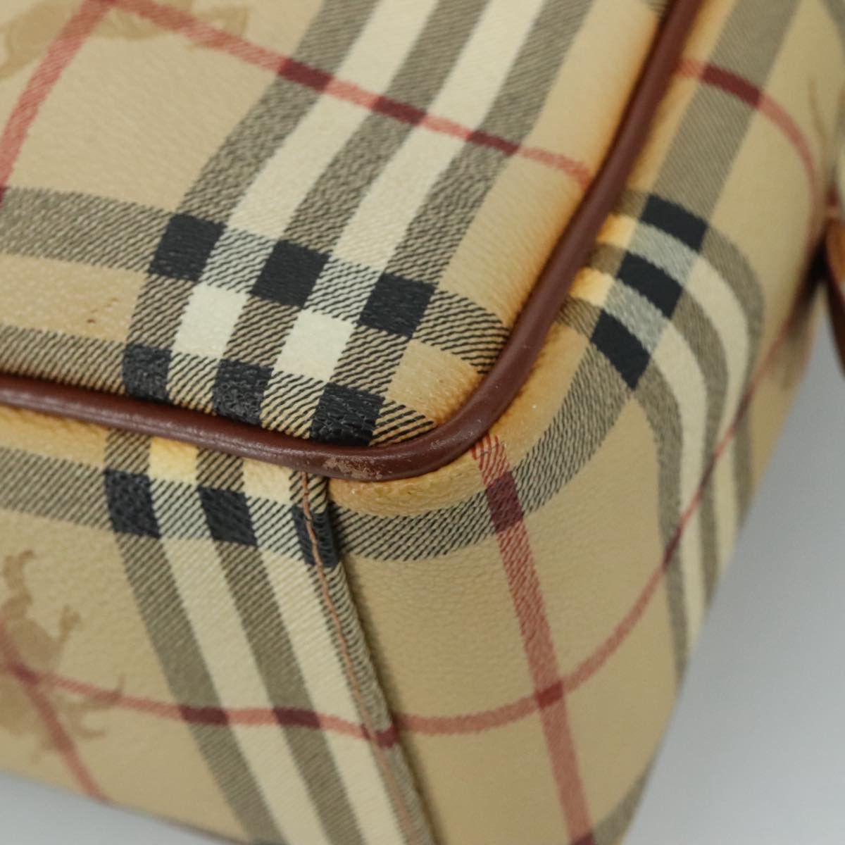 Burberry Nova Check Beige Canvas Shoulder Bag (Pre-Owned) Size ONE SIZE - 9 Thumbnail
