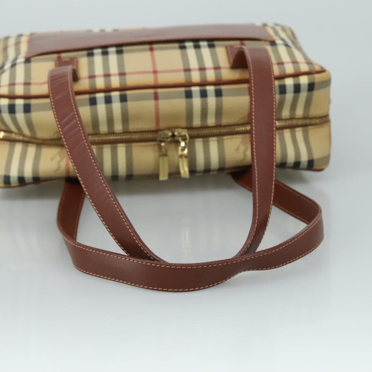 Burberry Nova Check Beige Canvas Shoulder Bag (Pre-Owned) Size ONE SIZE - 5 Thumbnail