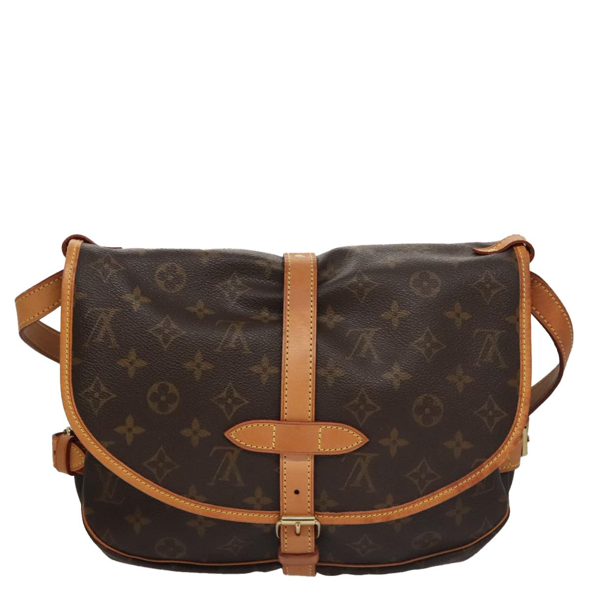 Louis Vuitton Saumur Brown Canvas Shoulder Bag (Pre-Owned) Size ONE SIZE - 2 Thumbnail