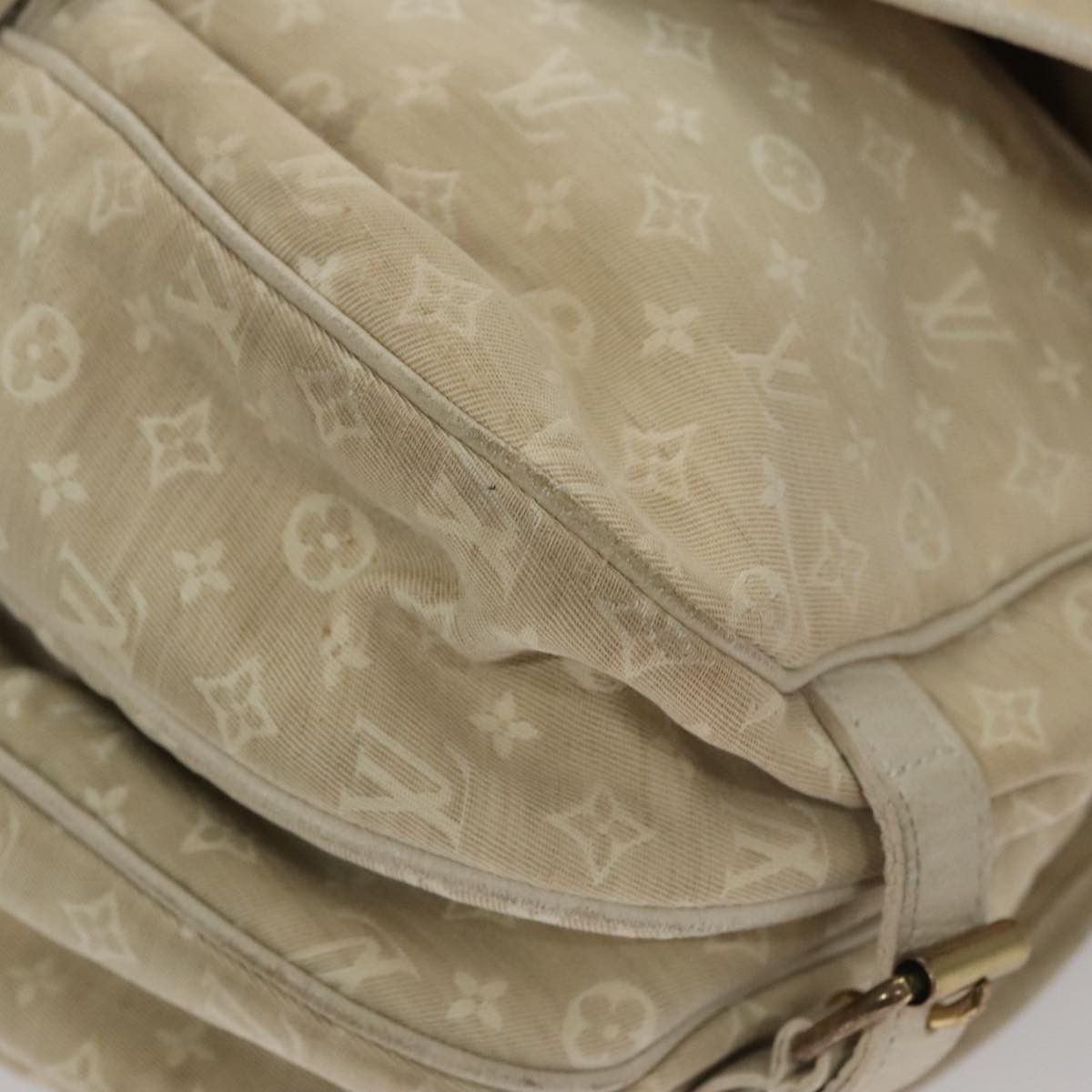 Louis Vuitton Saumur Beige Canvas Shoulder Bag (Pre-Owned) Size ONE SIZE - 8 Thumbnail