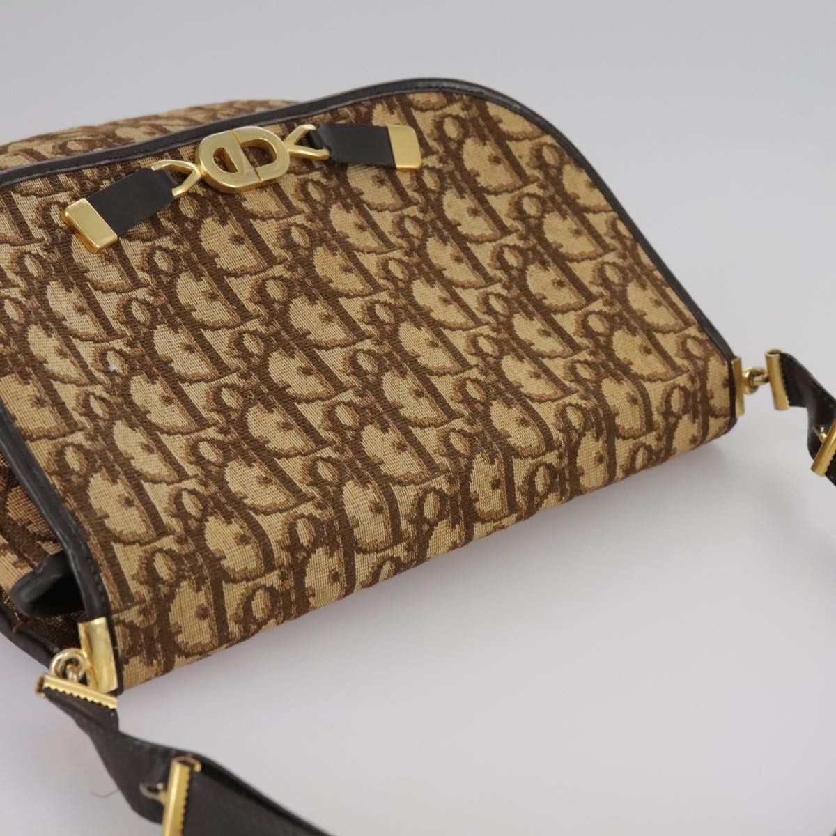 Dior Cd Brown Canvas Shoulder Bag (Pre-Owned) Size ONE SIZE - 17 Thumbnail